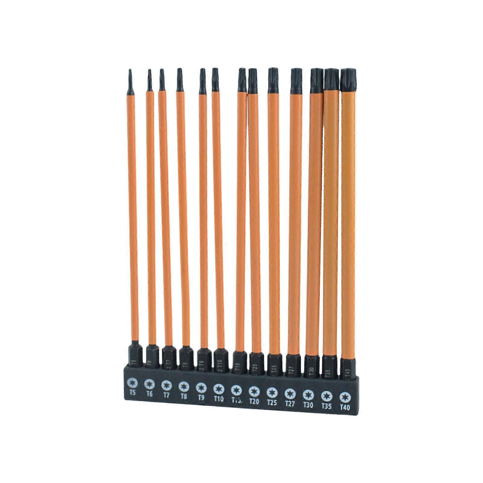 Hexagon Allen Wrenches 13 Pieces Drill Bit Set 1/4 Inch Hex Screwdriver 150 Mm Maintenance Tool Bits