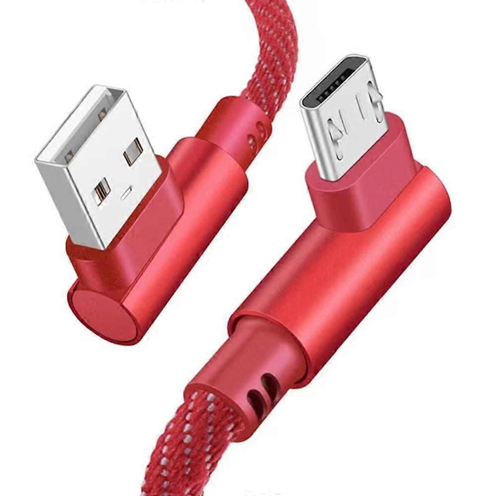 ro USB Android Cable, KSun.Y Right Angled Fast Charging Cord 90 Degree ro USB 2.0 Connector Braid Compatible