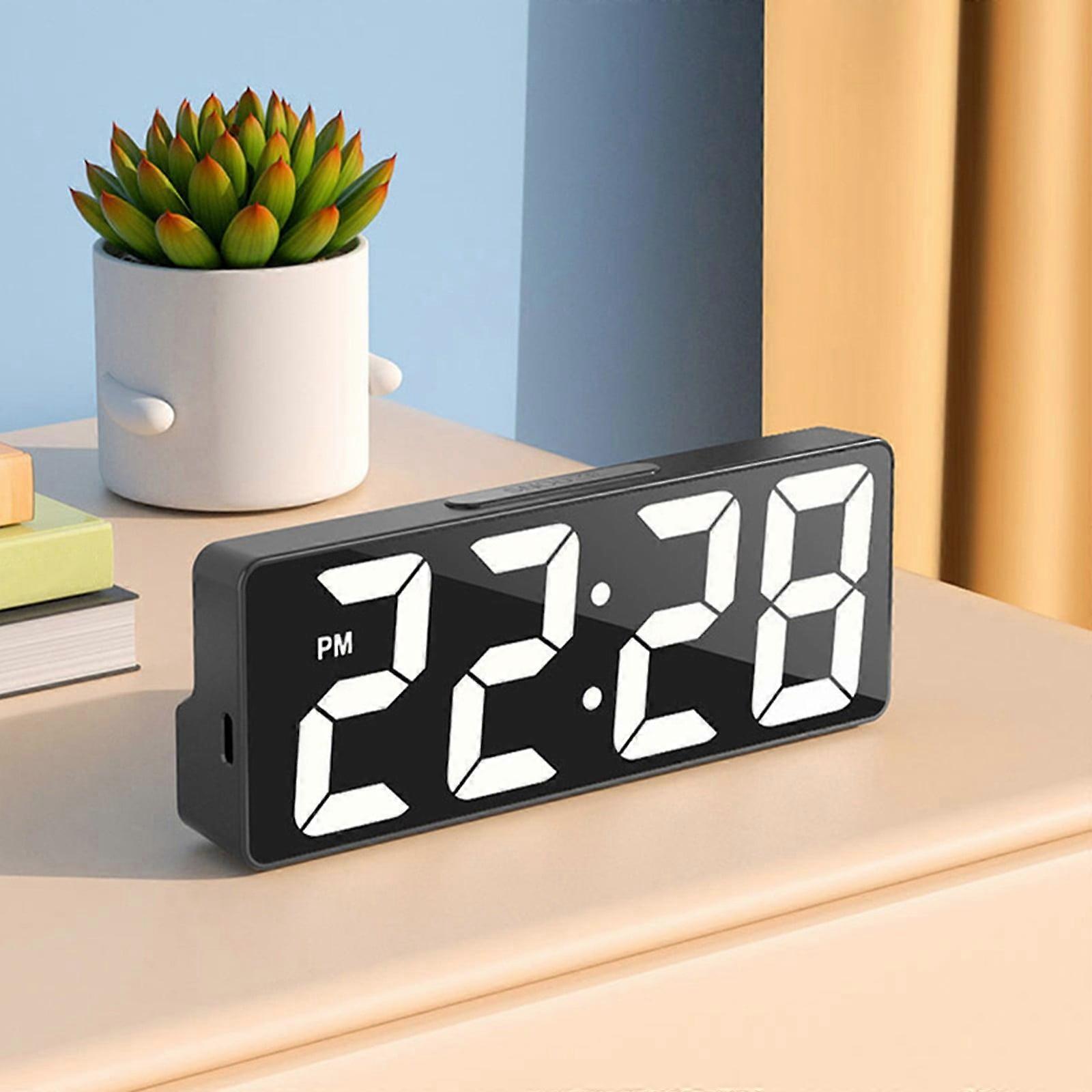 Cyber Monday Deals 2024: Viflosae Digital Alarm Clock with Large LED Display, Multi-Set Alarm, Mirror Design, Compatible with Bedroom & Kitchen Decor
