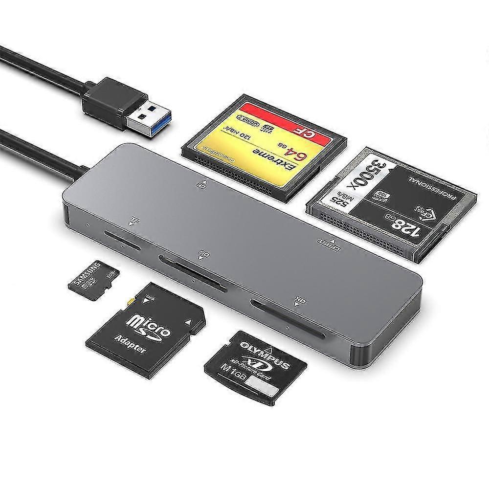 New All-In-One Card Reader Cf/Sd/Xd/Cfast/Tf Card Reader