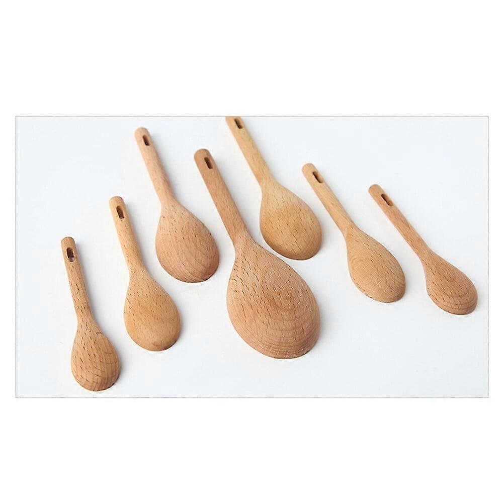 4 Pcs Wooden Set Baking Utensils Measure Spoon Kitchen Tool Spoons Beech Measuring