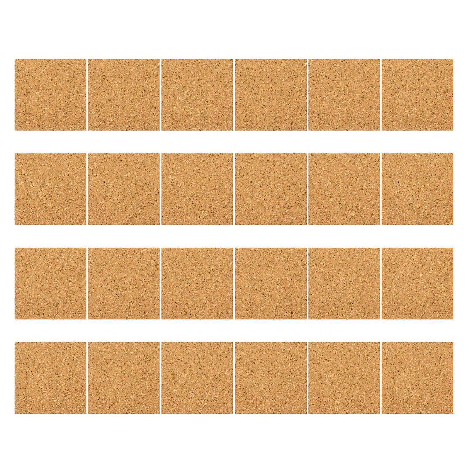 Self-Adhesive Cork Board 30Pcs for DIY Use Easy Install Brown Cork Squares
