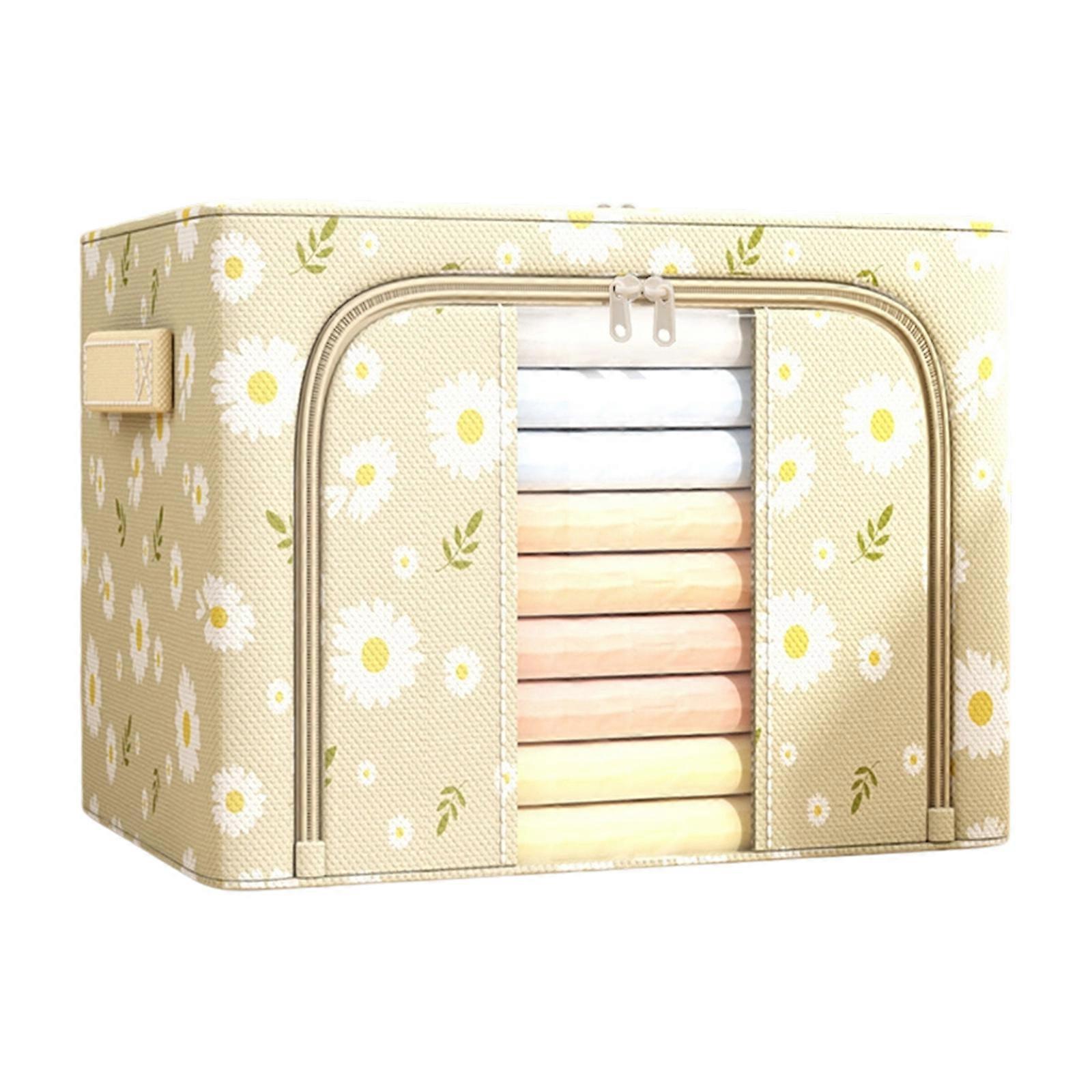 Tall Capacity Pliable Clothes Storage Container Strong University Cloth Double Slide Ending Clear Window For Easy Identification Dense Storage  S