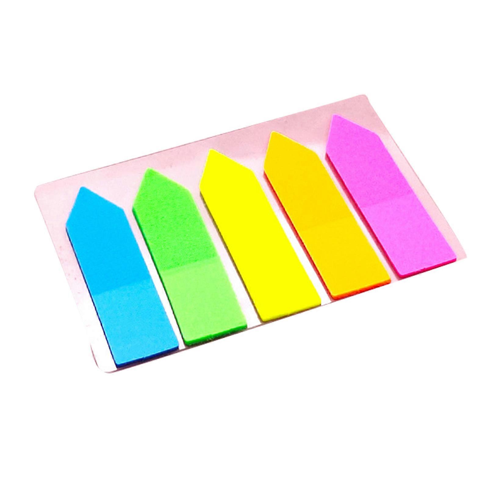1000Sheets Colored PET Label Adhesive Notes Writable Label Repositionable Book Markers for Book Journal Planner Notebook Multicolor