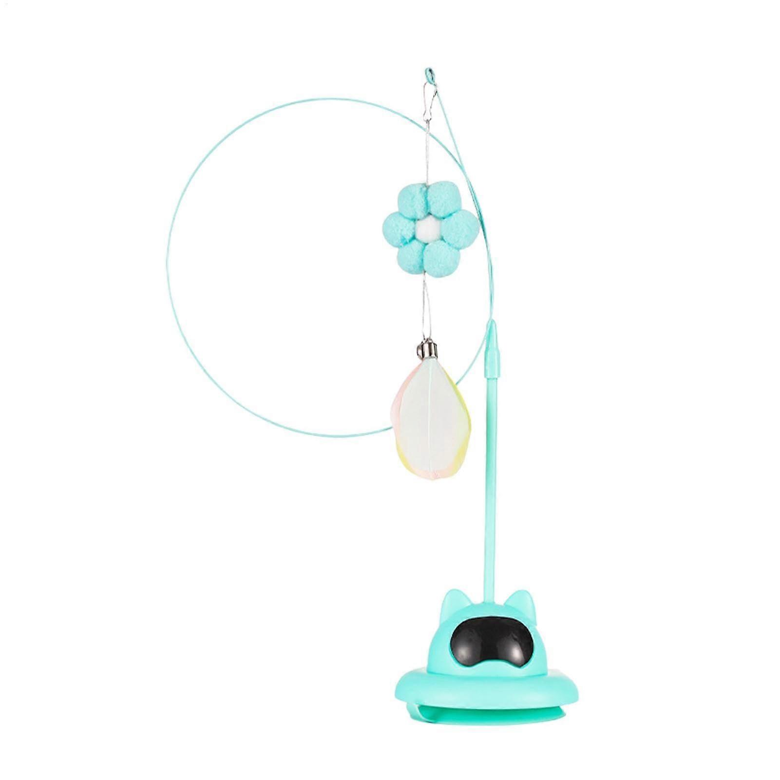 Cat Toy with Suction Base and Spring Teaser Stick for Indoor Cats and Kittens Exercise Play