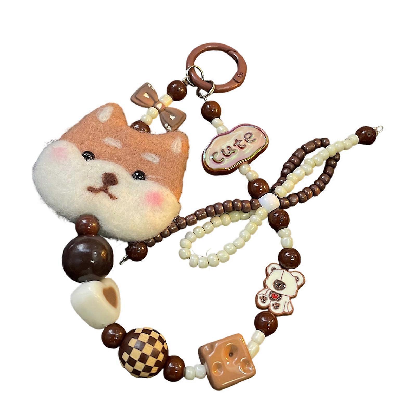 Waterproof PVC Dog Key Ring Pendant Charm With Adorable Bowknot Decoration Secure Keychain For Everyday Use Multicolor