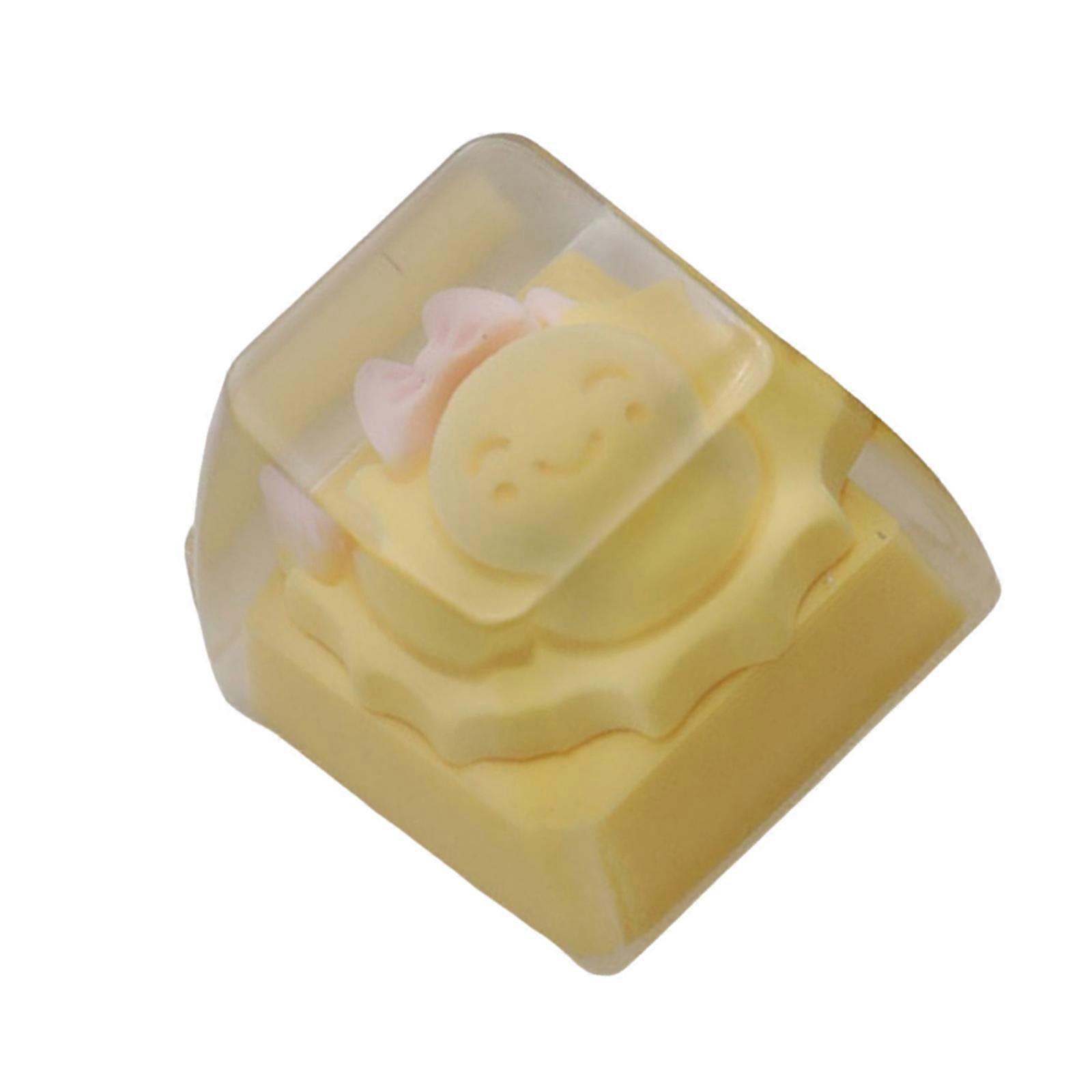 Cartoon Character Resin Keycaps with Retro Cartoon Patten Clear Protective Shell Mechanical Keyboards Accessories Multicolor