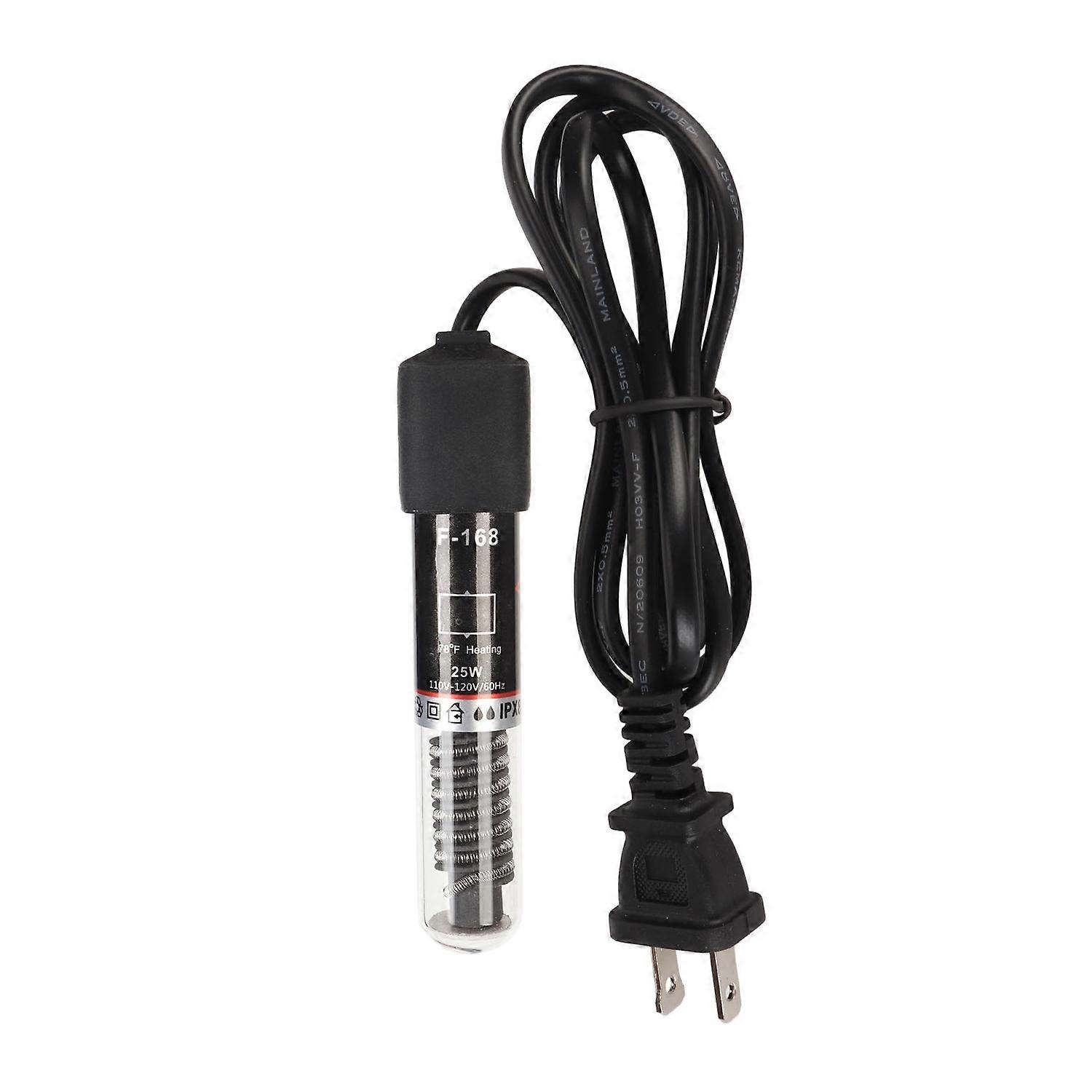 Fish Tank Heater 26℃ Automatic Constant Temperature Quartz Glass Small Submersible Aquarium Heater w