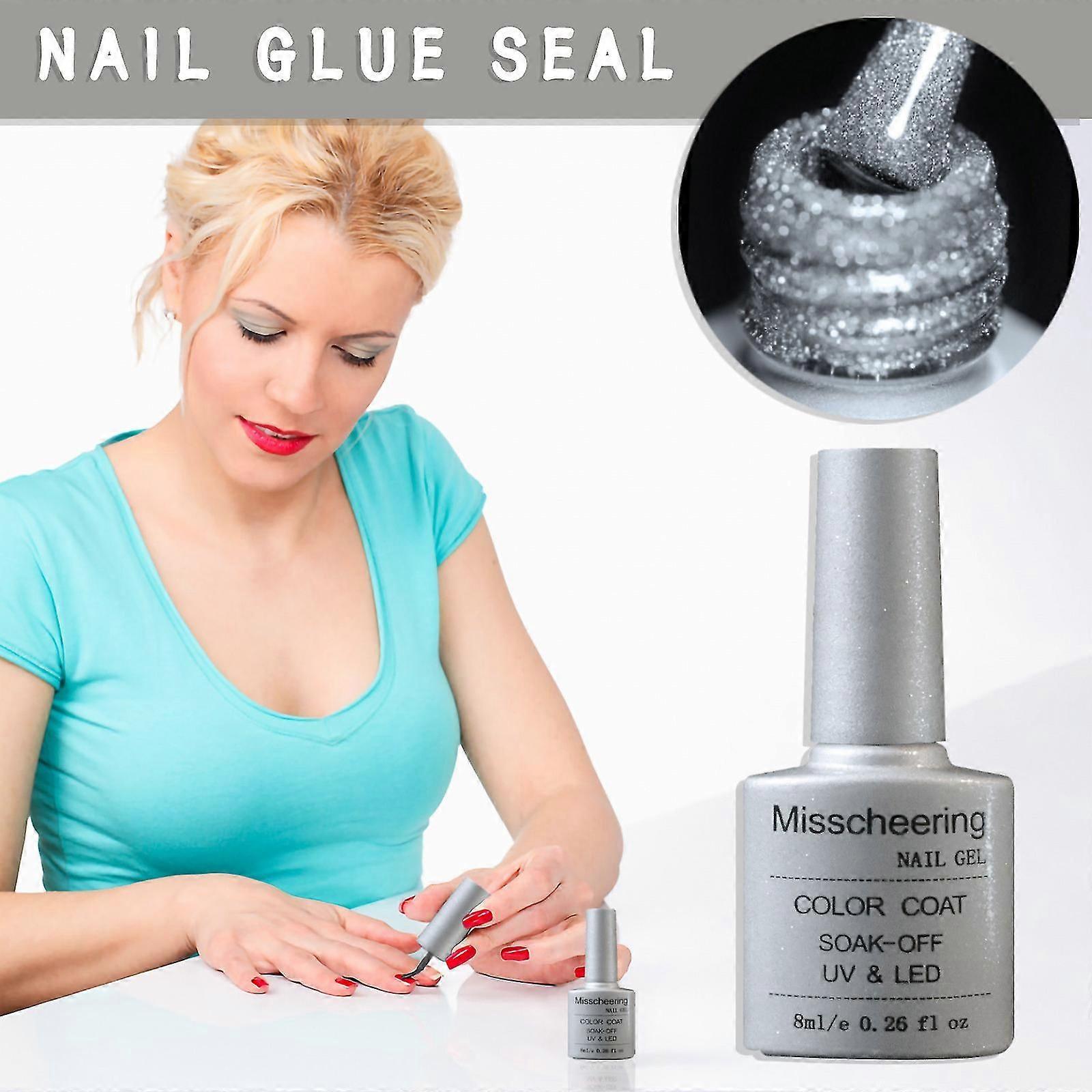 Manicure Bungee Sealing Layer Versatile Bottom Adhesive Sealing Layer Glitter Powder Reflective Bun Die Bottom Adhesive Sealing Layer