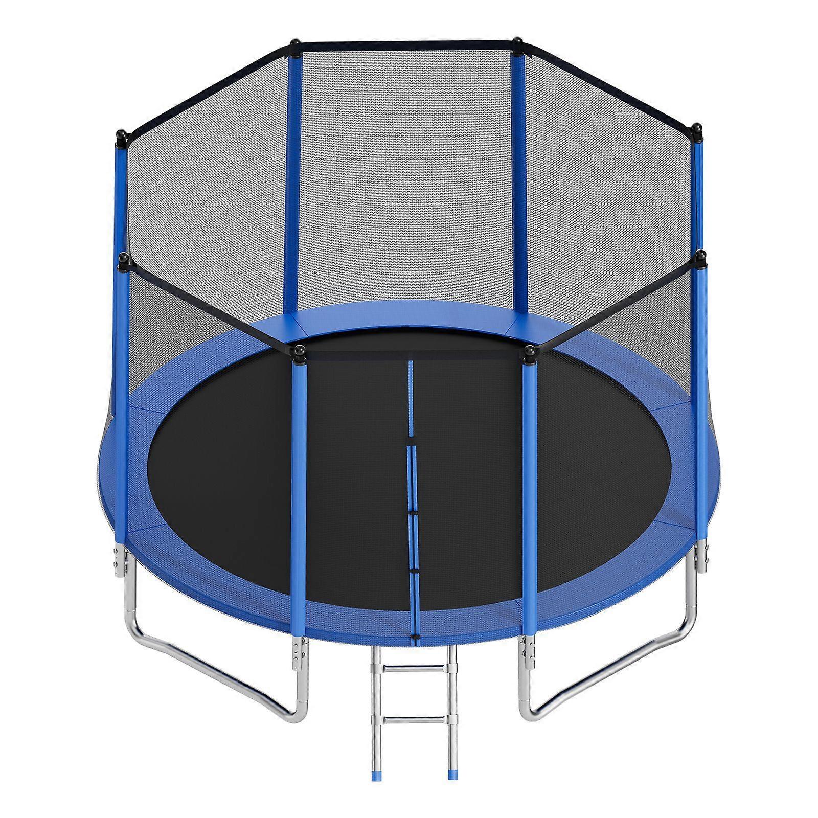 Outdoor Trampoline, 4.27 m Round Recreational Trampoline with Enclosure Net, Max 204kg Weight Capacity