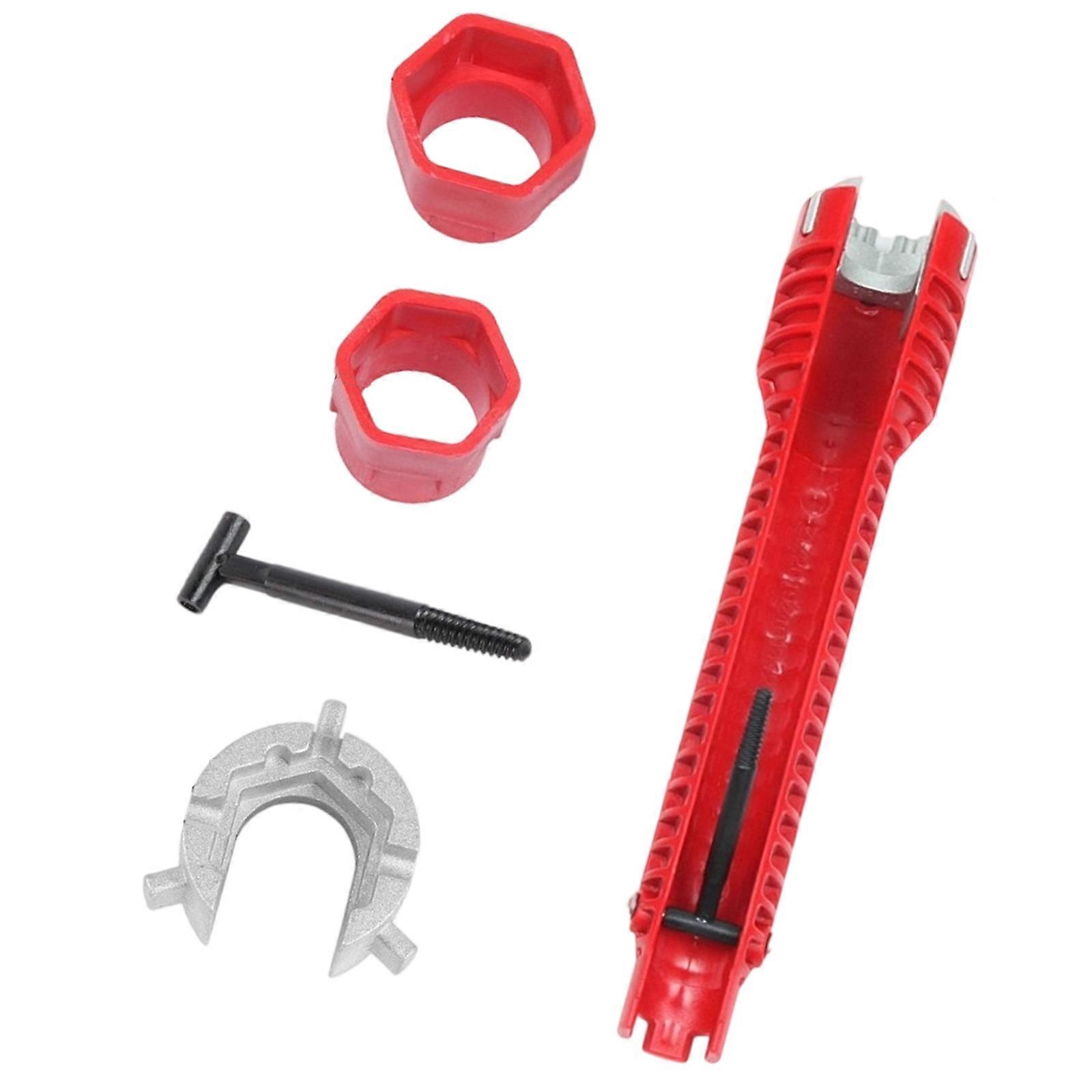 Multi Purpose 8 in 1 Plumbing Tool With Slip Grip For Faucet Removal Pipe Maintenance And Bathroom Fixtures Multicolor