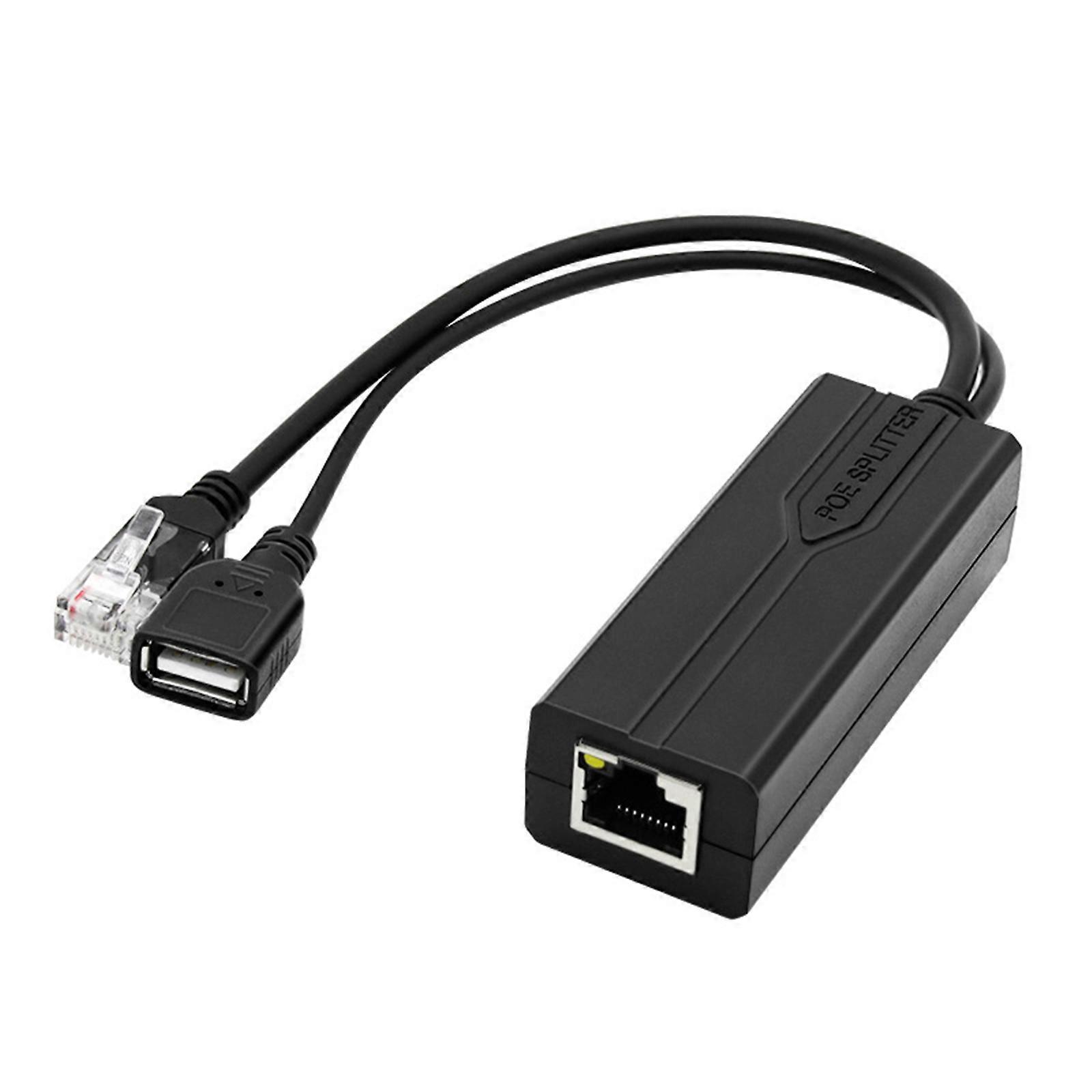 מפצל POE USB מפריד POE USB, המרה יעילה מ-48V ל-5V עבור גאדג'טים במתח נמוך וממירי חשמל צבעוניים