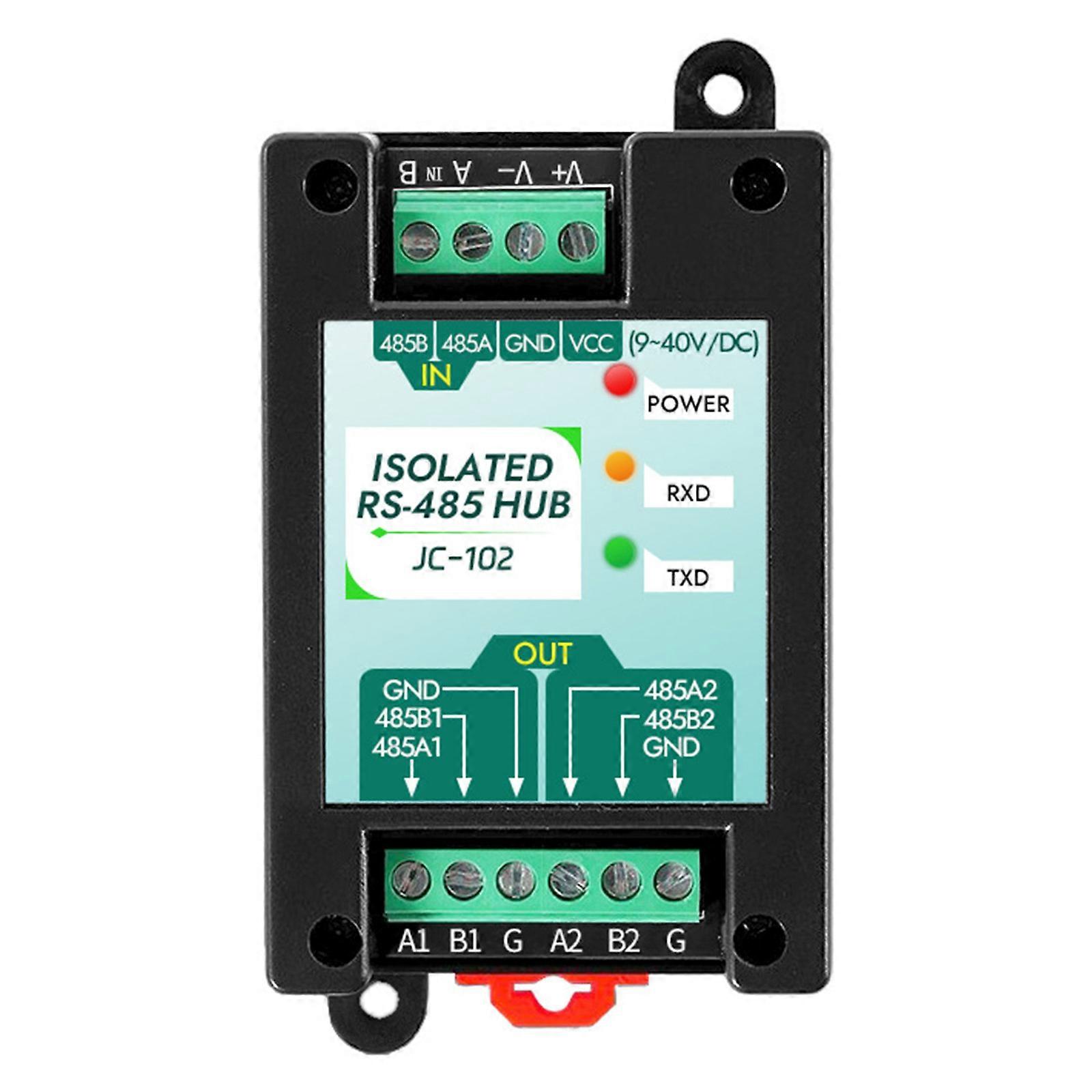 RS485 Conversion Processor Modbus-RTU Communication Module for Industry 9-40V RS485 System Long Distance Transfer Multicolor