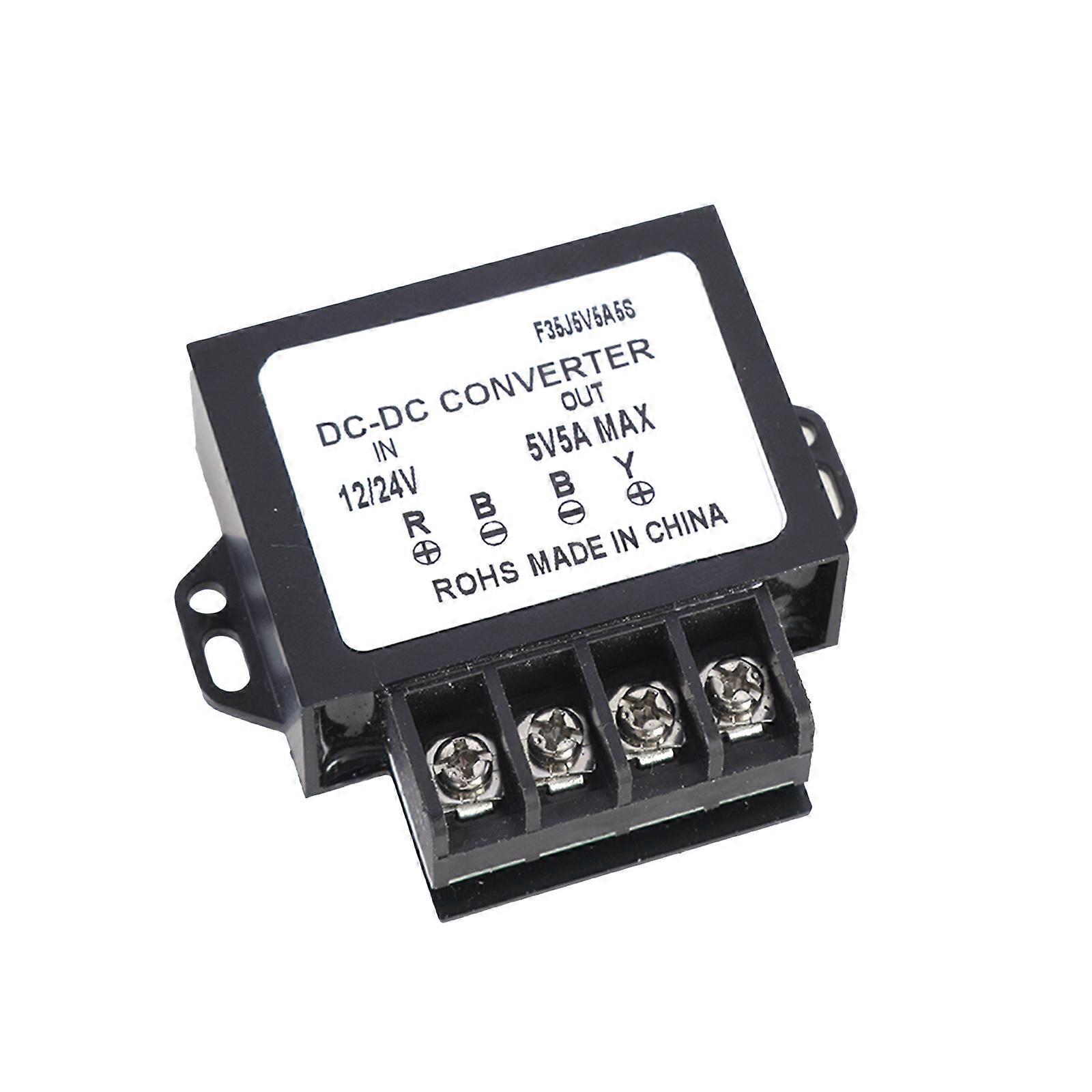 Waterproof Voltage Step Down Module 12V-24V to 5V 3A/5A Power Supply Adapter for 5V LED Lights and Fan Toy Multicolor