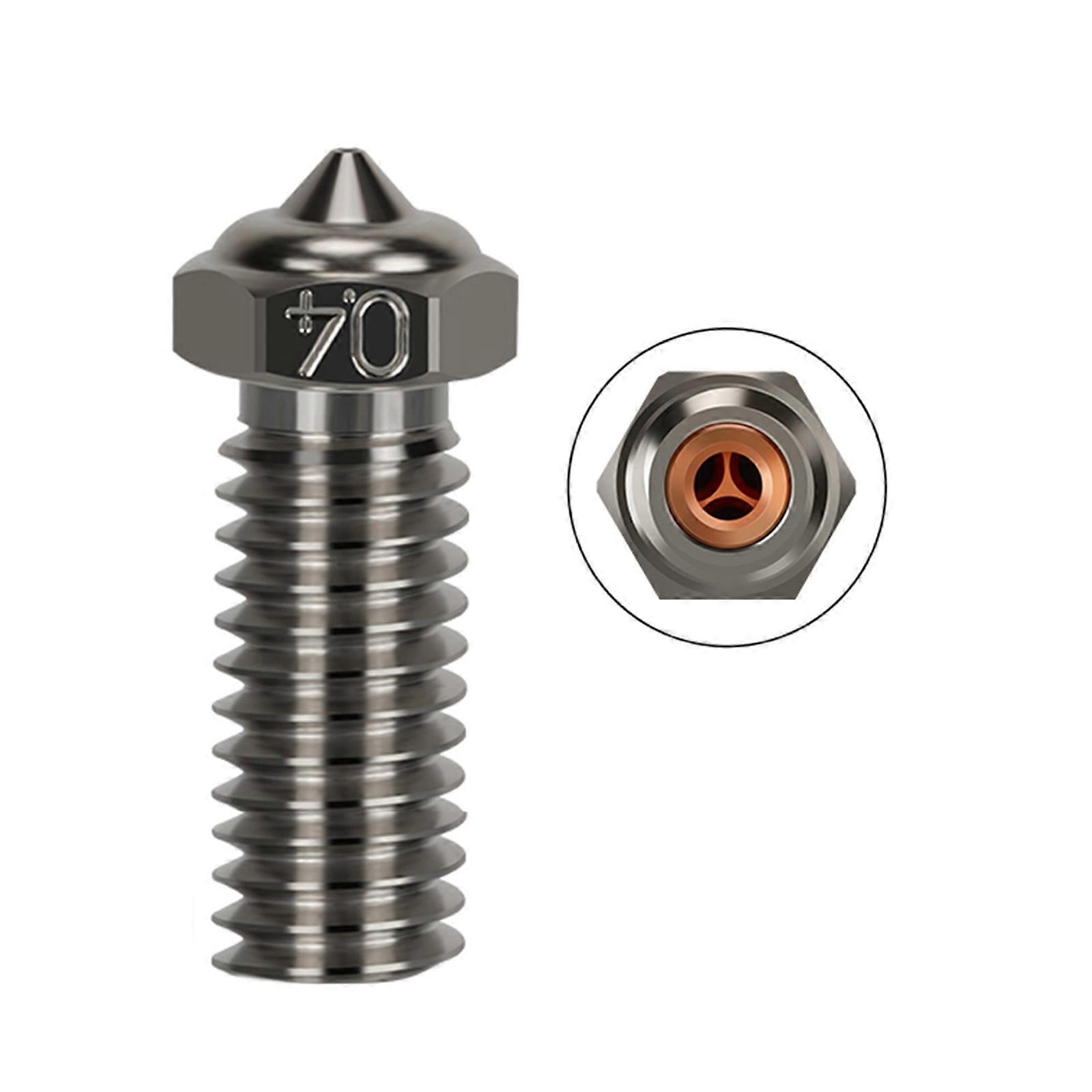 3D Printer Nozzles Hardened Steel/Brass Nozzle 0.4mm M6 Thread for QIDI X PLUS3 Printer High Speed Volcano Nozzle CHT Multicolor