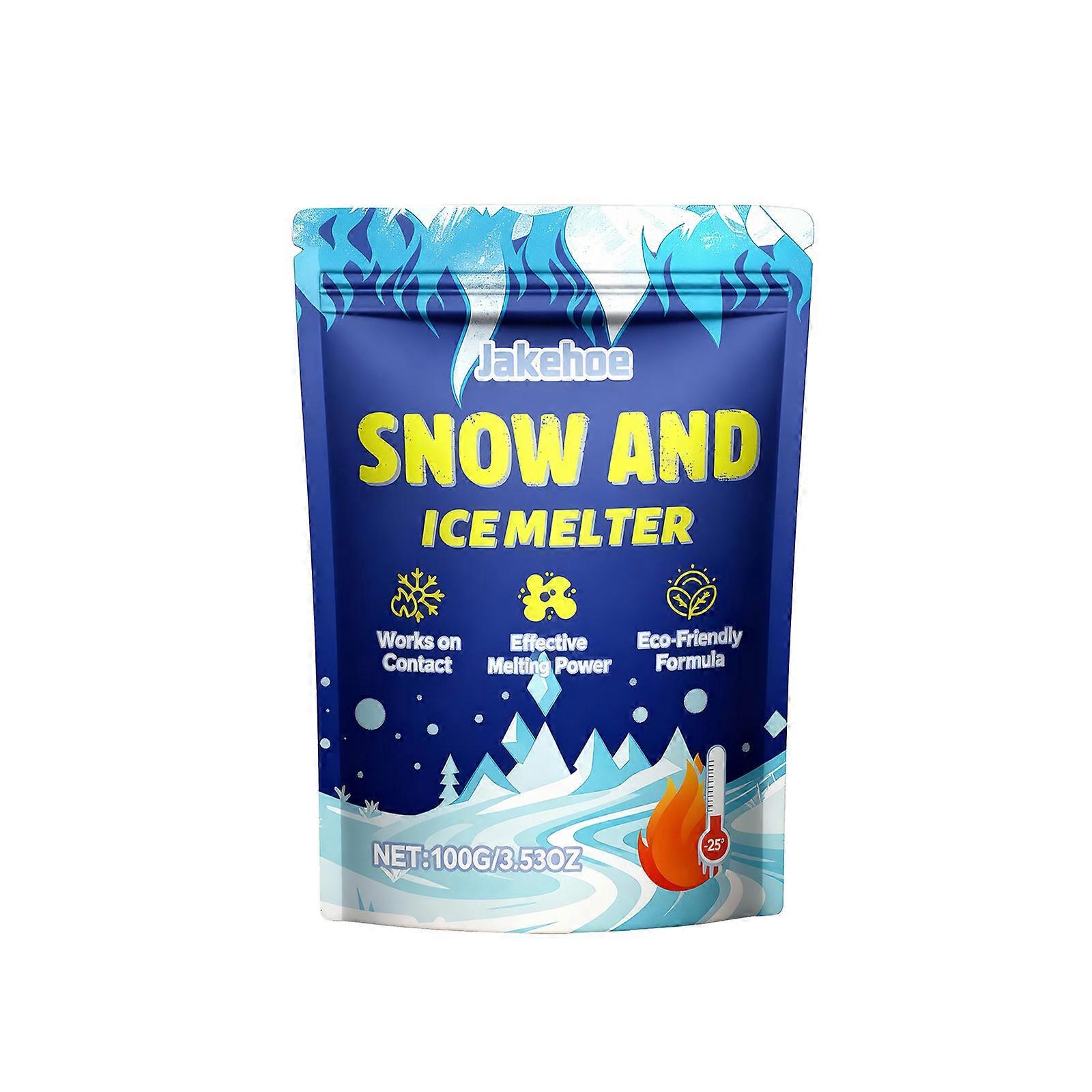 Snow and Ice Melter 100g Fast-Acting Ice Remover Defroster for Car Windshield Mirror