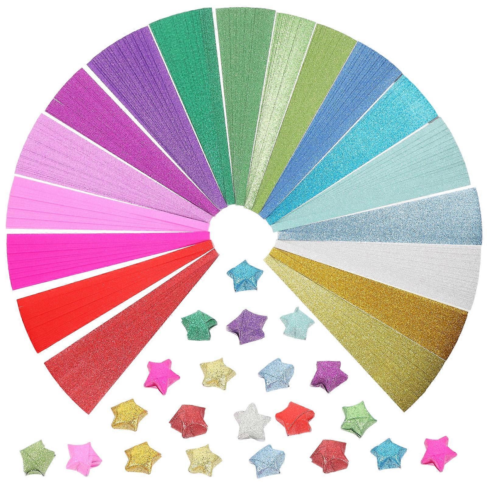 720 Sheets of DIY Origami Paper Multi-functional Origami Papers Glitter Folding Paper for Craft Projects