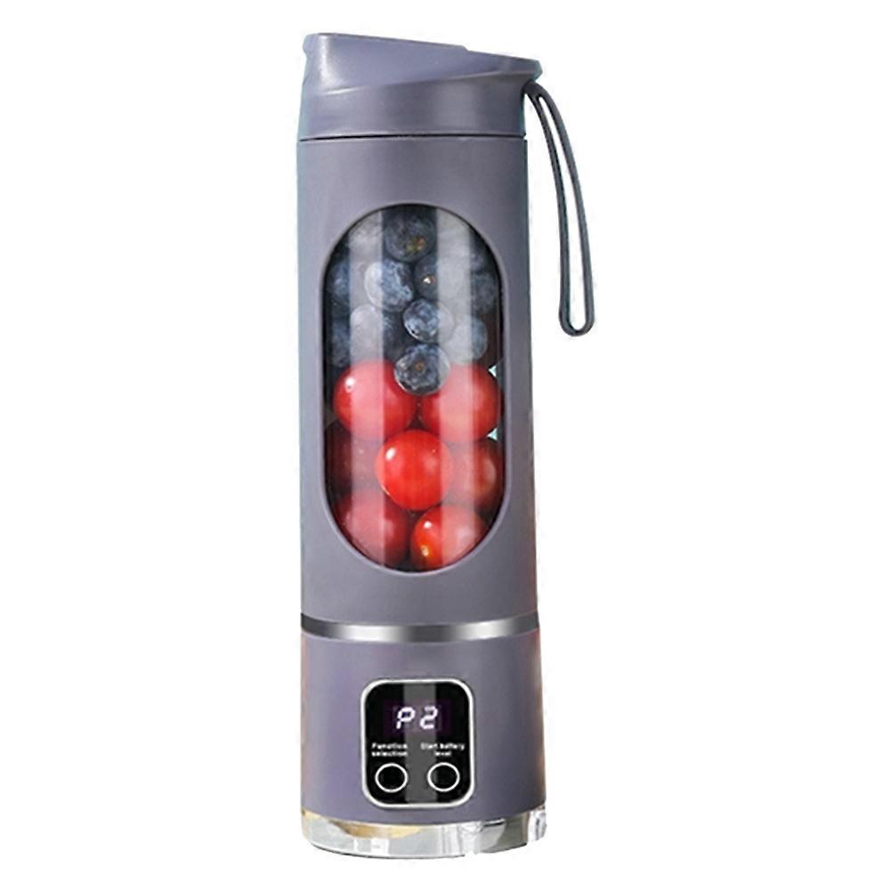 USB Rechargeable Portable Blender 8 Blade Mini Ice Crusher with Digital Display 3 Modes Portable Blender Purple