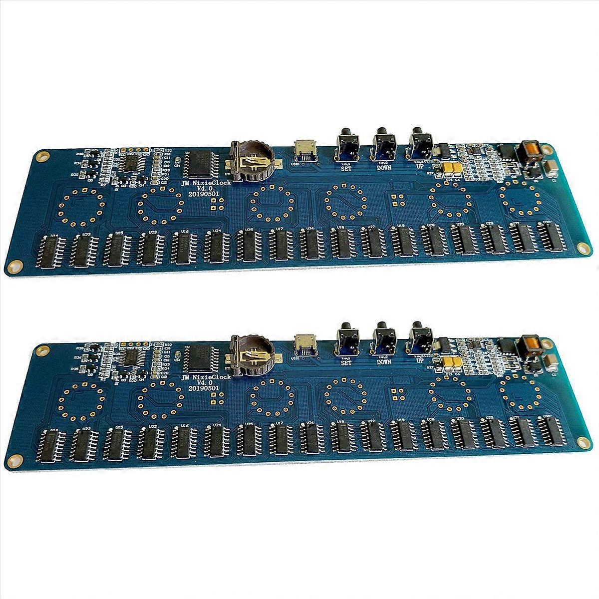 2X DIY In14 In4 Nixie Tube Clock Digital LED Clock Gift Circuit Board Kit , PCBA 
