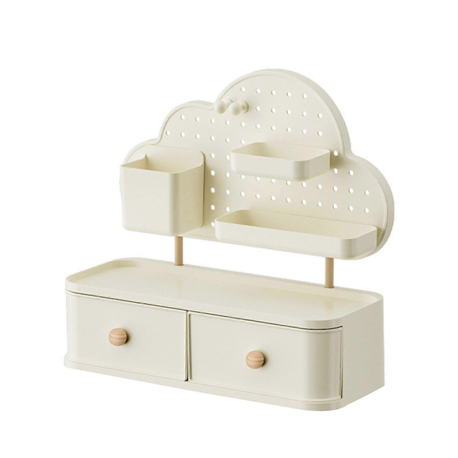 Cloud Themed Storage Box With Removable Compartments For Desktop Organization School Office Accessories Multicolor