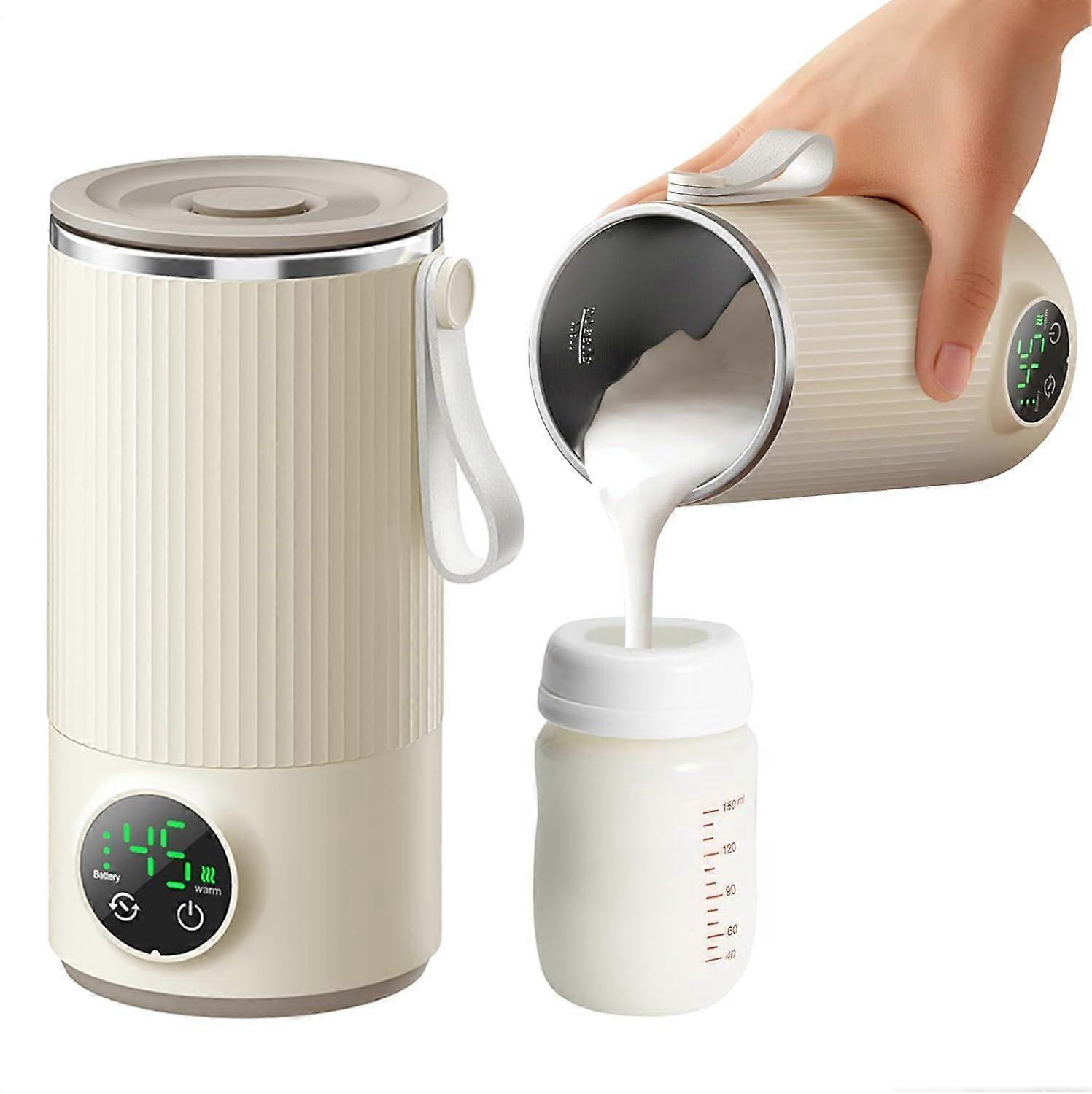 Portable Bottle Warmer & Mixer,Fast & Even Heating Formula to Keep Nutrient,Baby Bottle Warmer