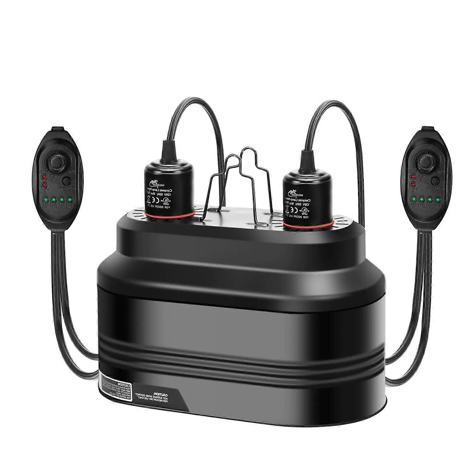 Twin Coffer Snake Heating System 160W ABS Construction 3 Varieties Clock Clock for Tort Olm Habitat 110V Multicolor