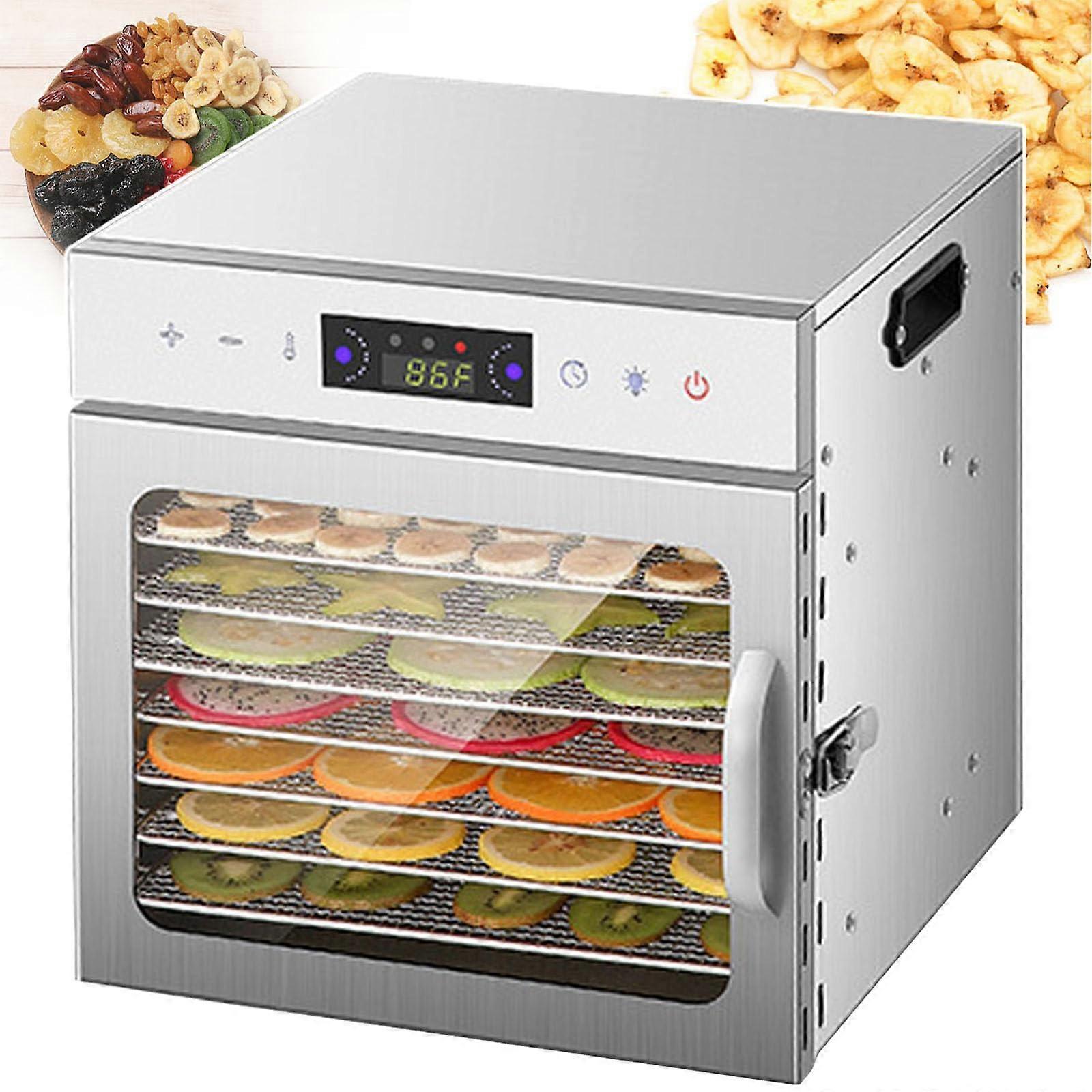Stainless Steel Food Dehydrator for Jerky and Fruit, 8Tier Large Capacity with LED Control