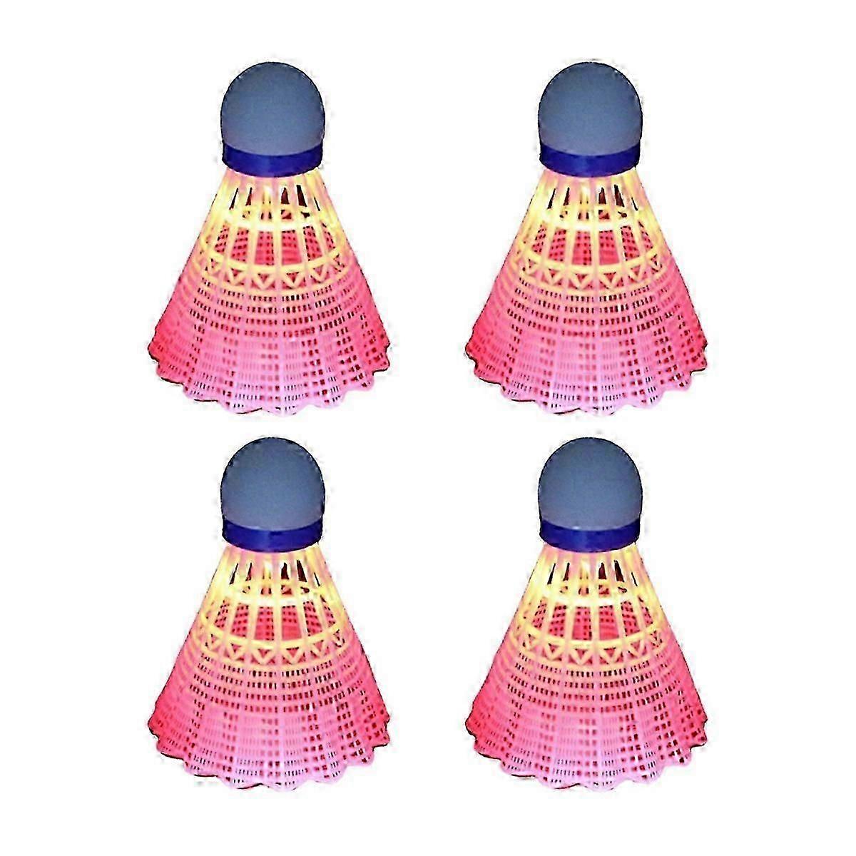 Light-up Shuttlecocks Badminton Set Pink