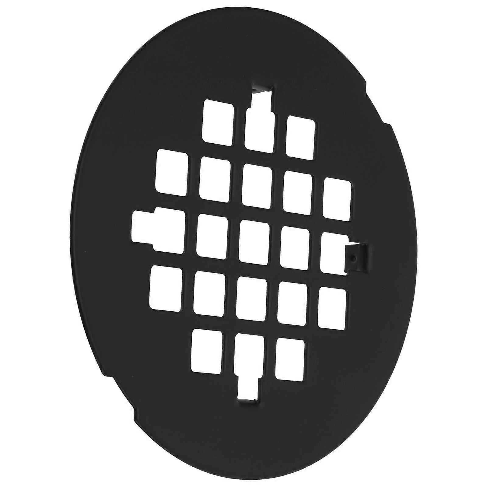 Black Floor Drain Cover for Shower with Round Design and Debris Filter
