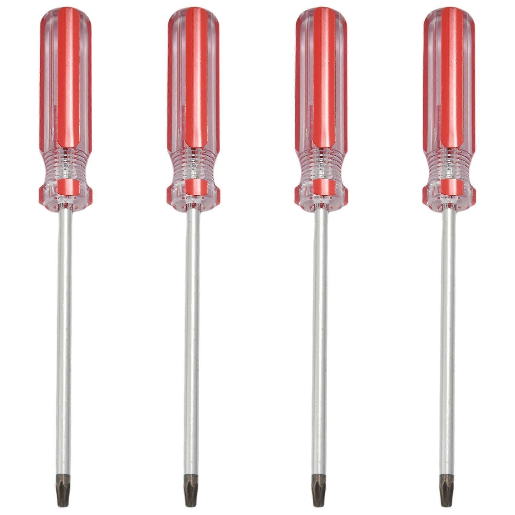 4X Plastic Handle T20 Security Torx Screwdriver Hand Tools