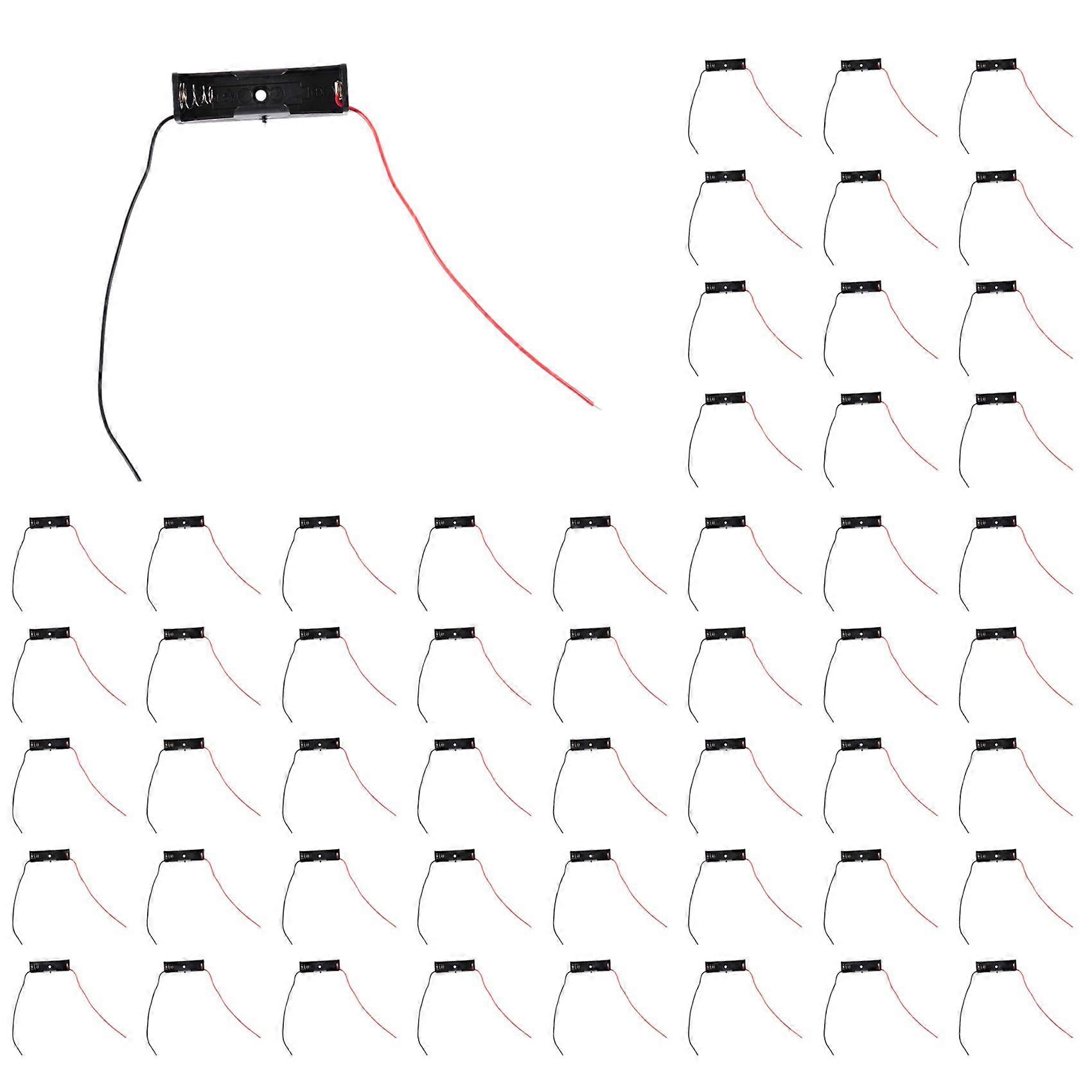 200 Pcs Black 2-Wired 1x AA Battery Case Box Holder