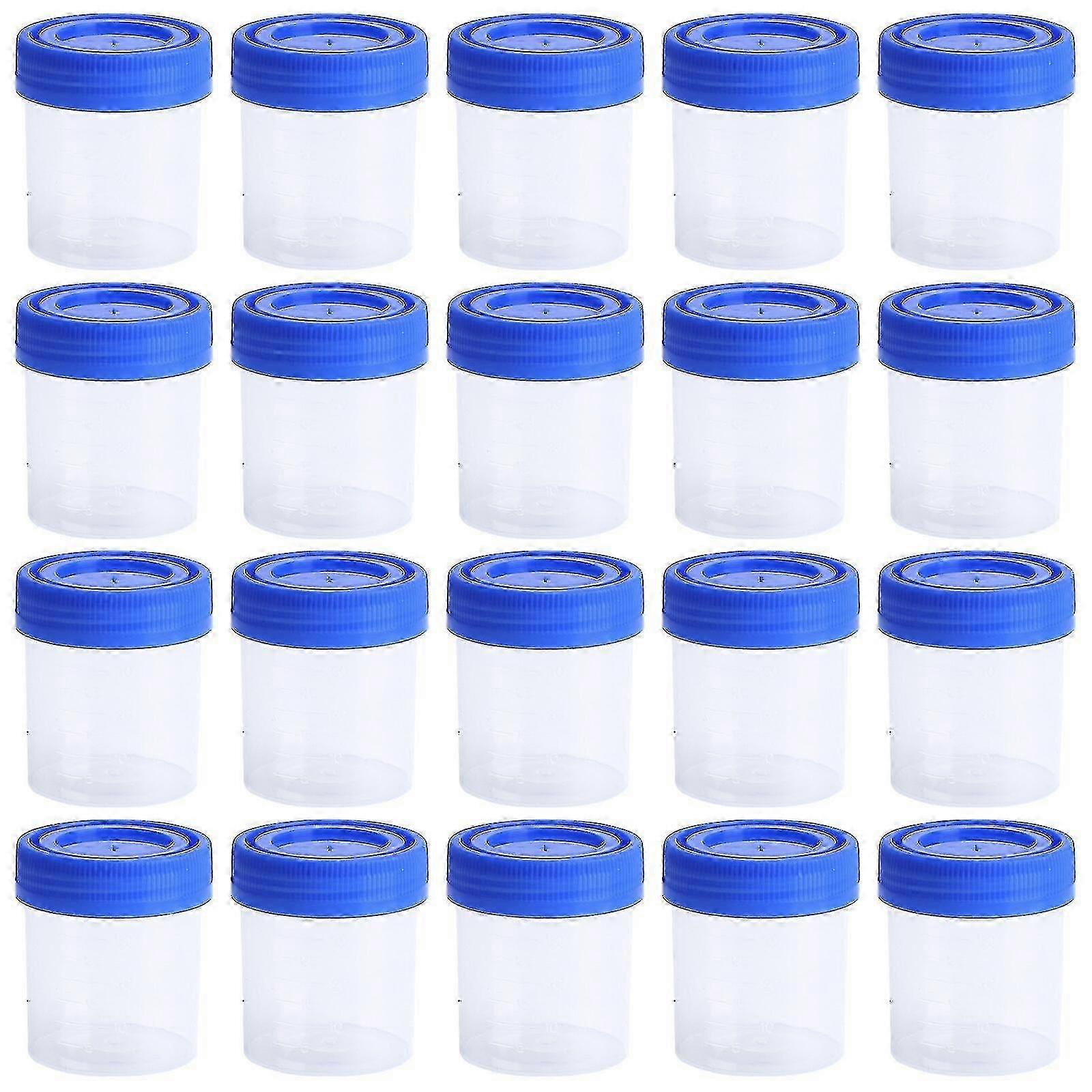50-Piece Pack of 40ml Urine Sampling Containers with Spiral Cover for Laboratory Use