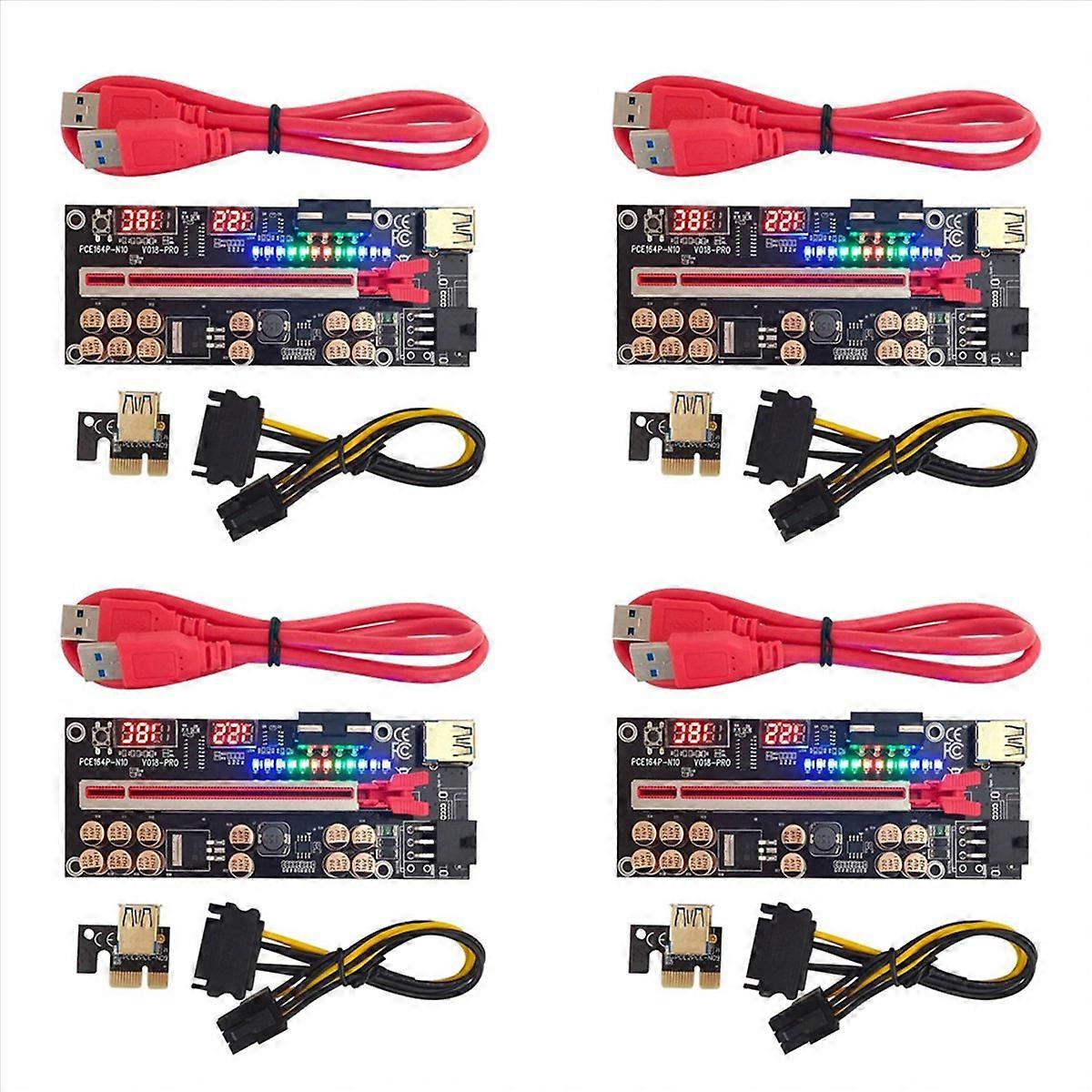 VER018 PRO PCI-E Riser Card USB 3.0 Cable 018 PLUS PCI Express(Red)