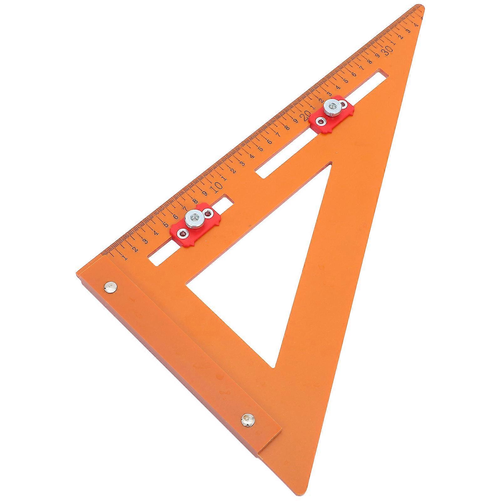 Multi-Angle Measuring Ruler Carpenter Tool For Beginners Outdoor Use Compact Orange 1Set
