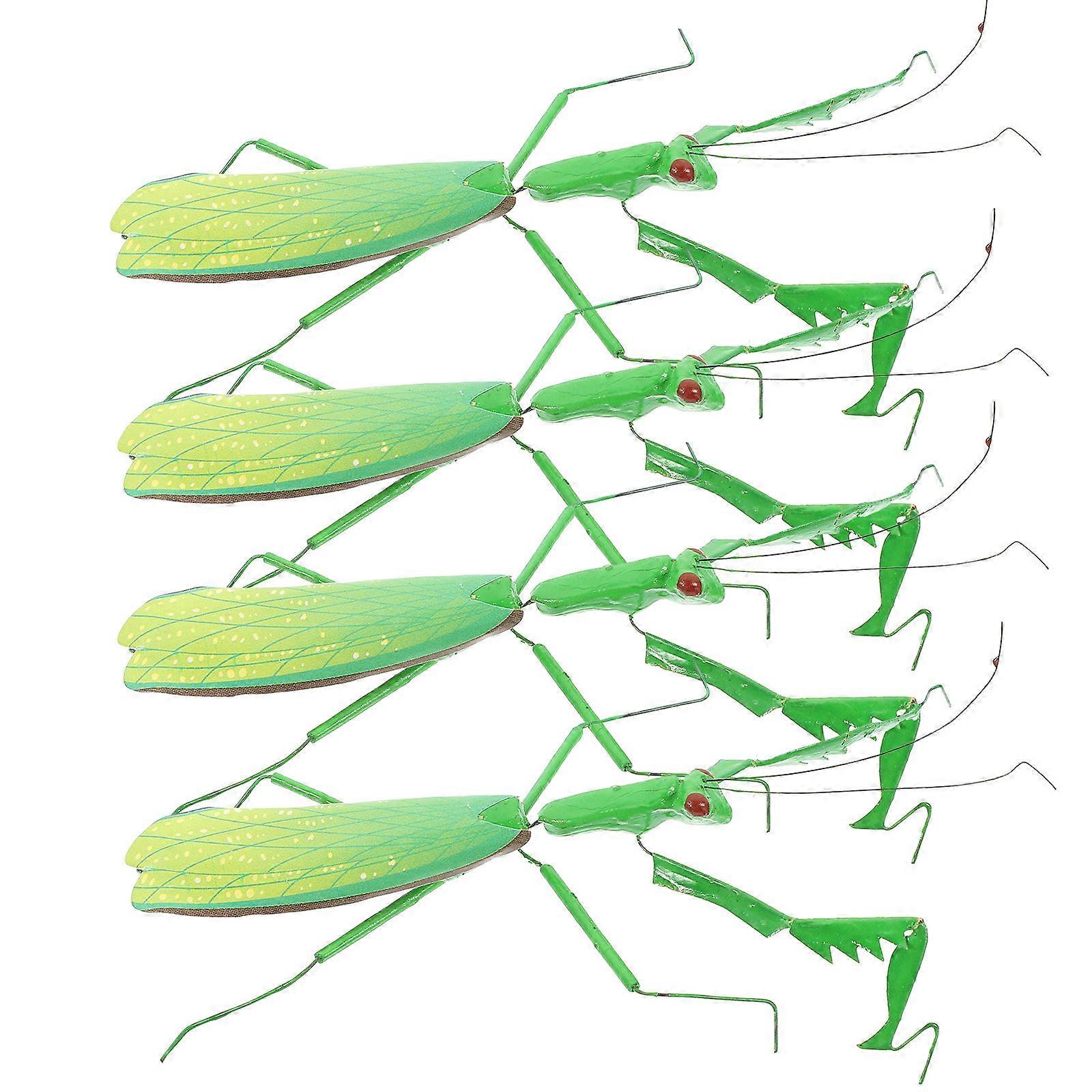 4Pcs Simulation Mantis Figurines Mantis Model Realistic Model Kids Toy