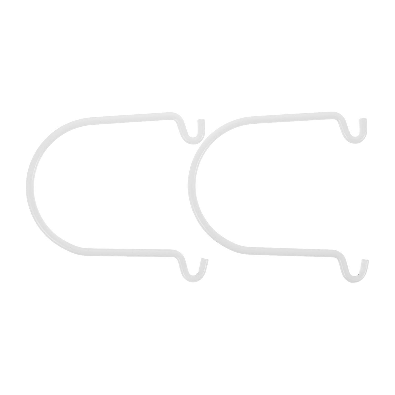 Pegboard Accessory Hook 2Pcs For Organizers Wall Mounting In White Minimalist Design Supporting Item Effectively