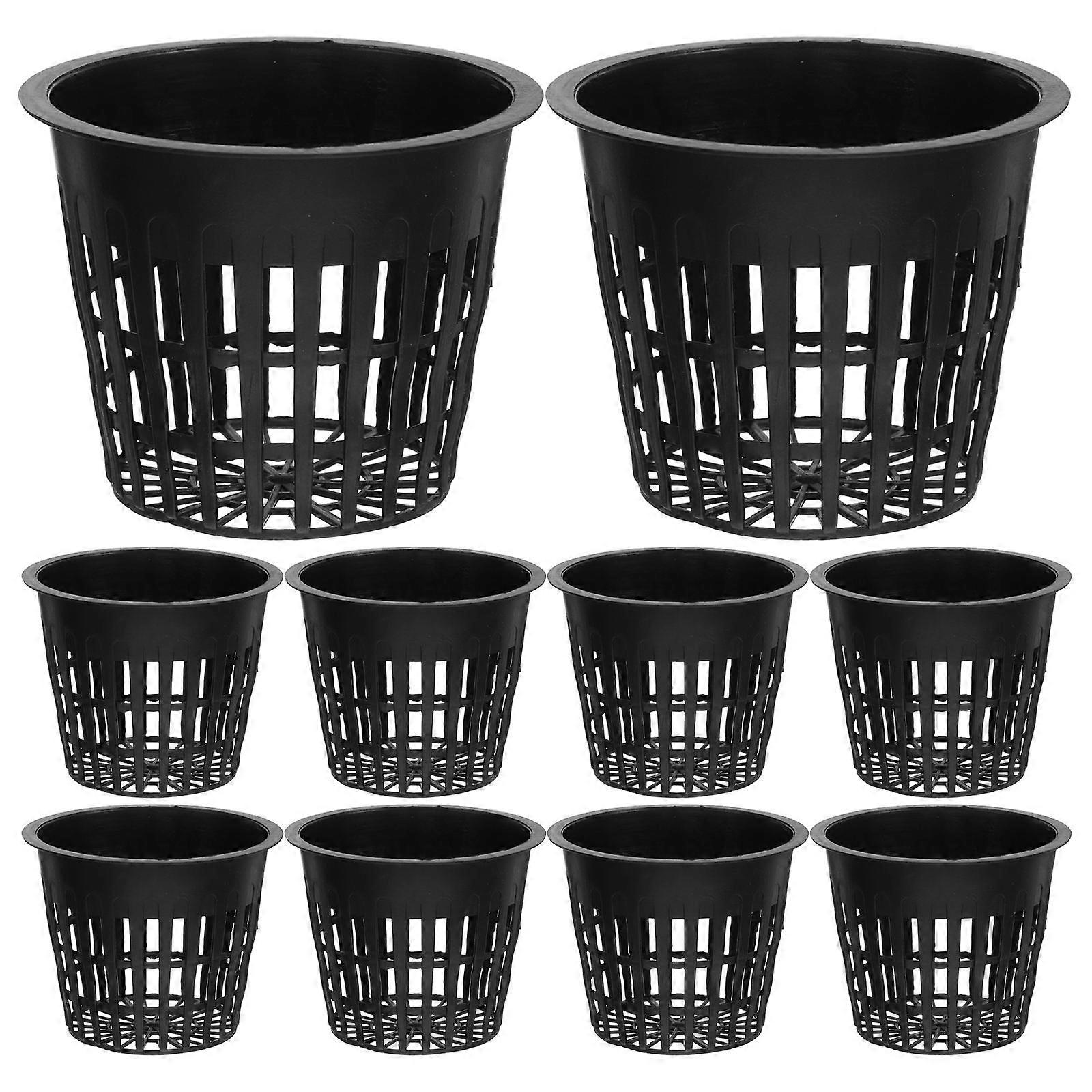Hydroponic Planting Mesh Net Pots for Plants Designed for Growing 10Pcs