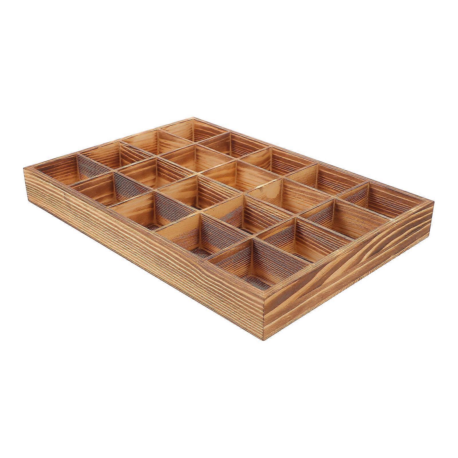 Wooden Grid Display Box for Key Organizing with 20 Compartments