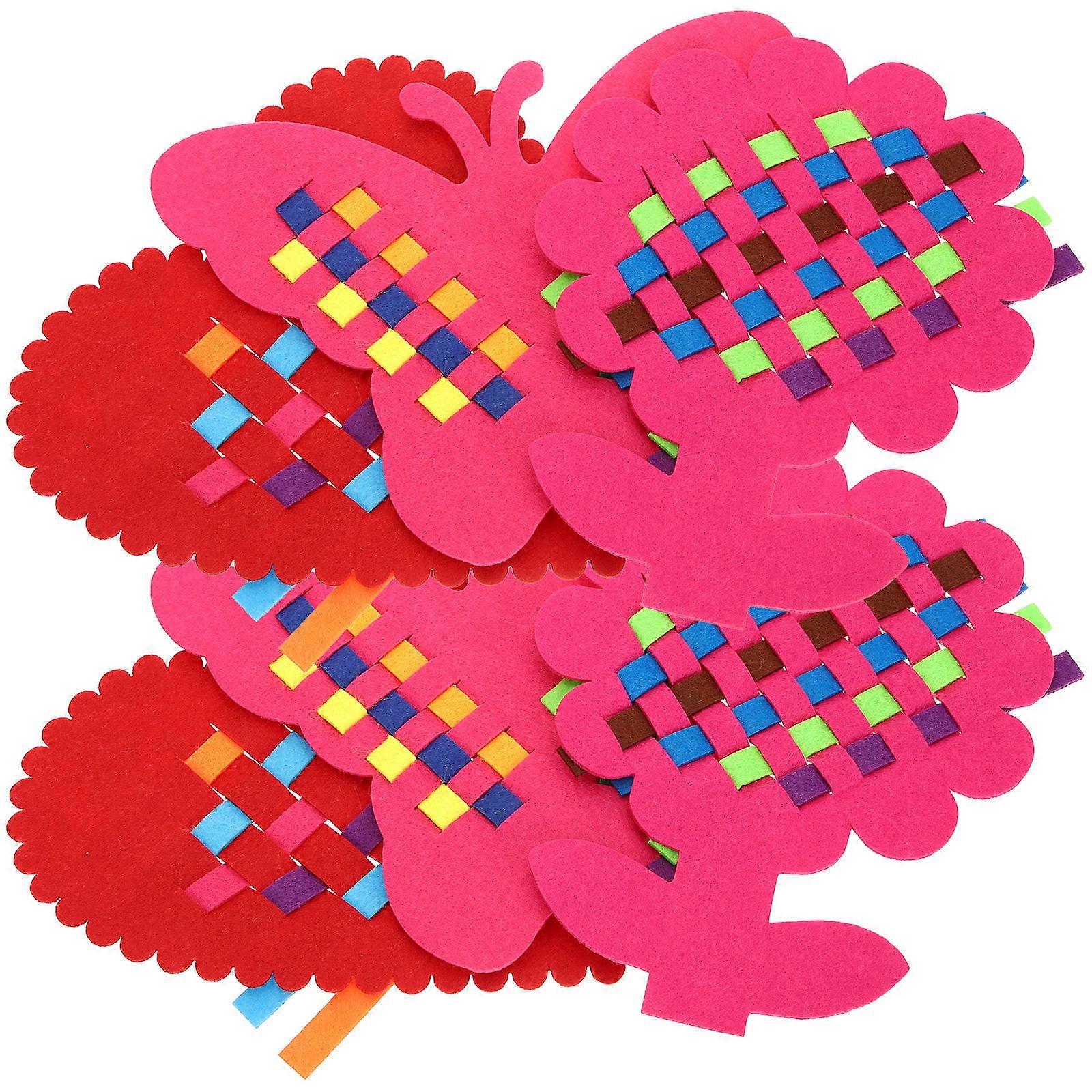 Kids Early Learning Toys 18 Pcs Funny Knitted Toys Assorted Color Parent-Child Game Various Shapes Fine Motor Skills Development