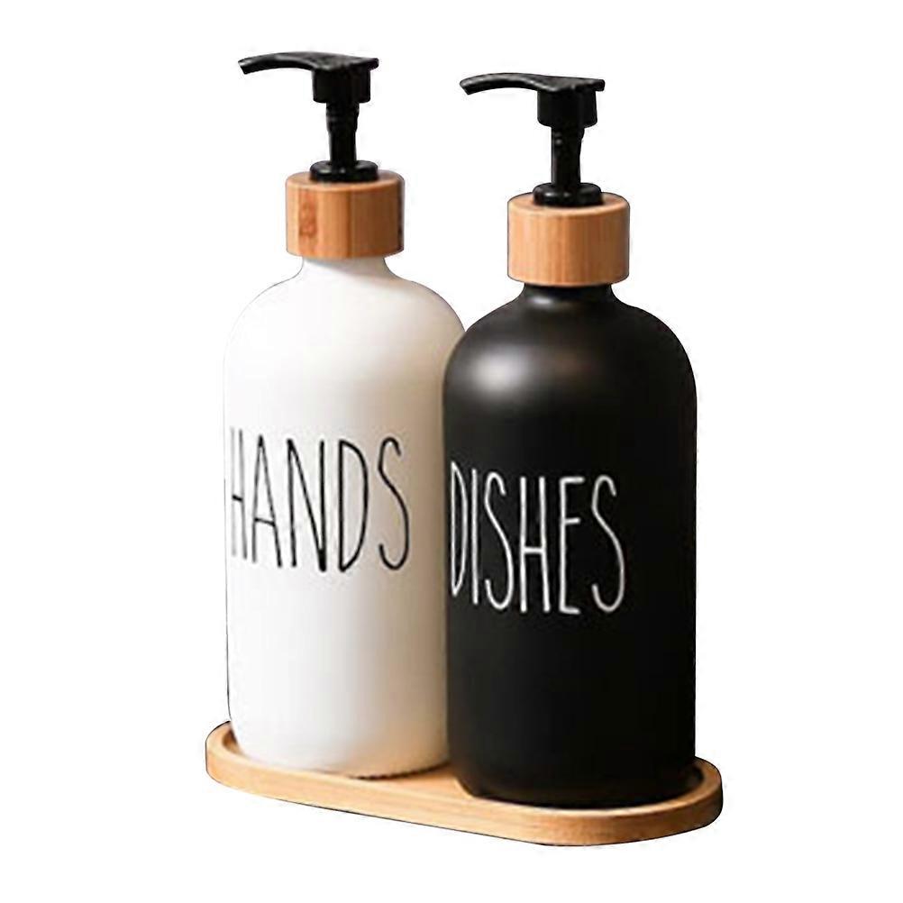 Multi Glass Soap Dispenser Set for Bathroom Use Refillable Pump Bottles