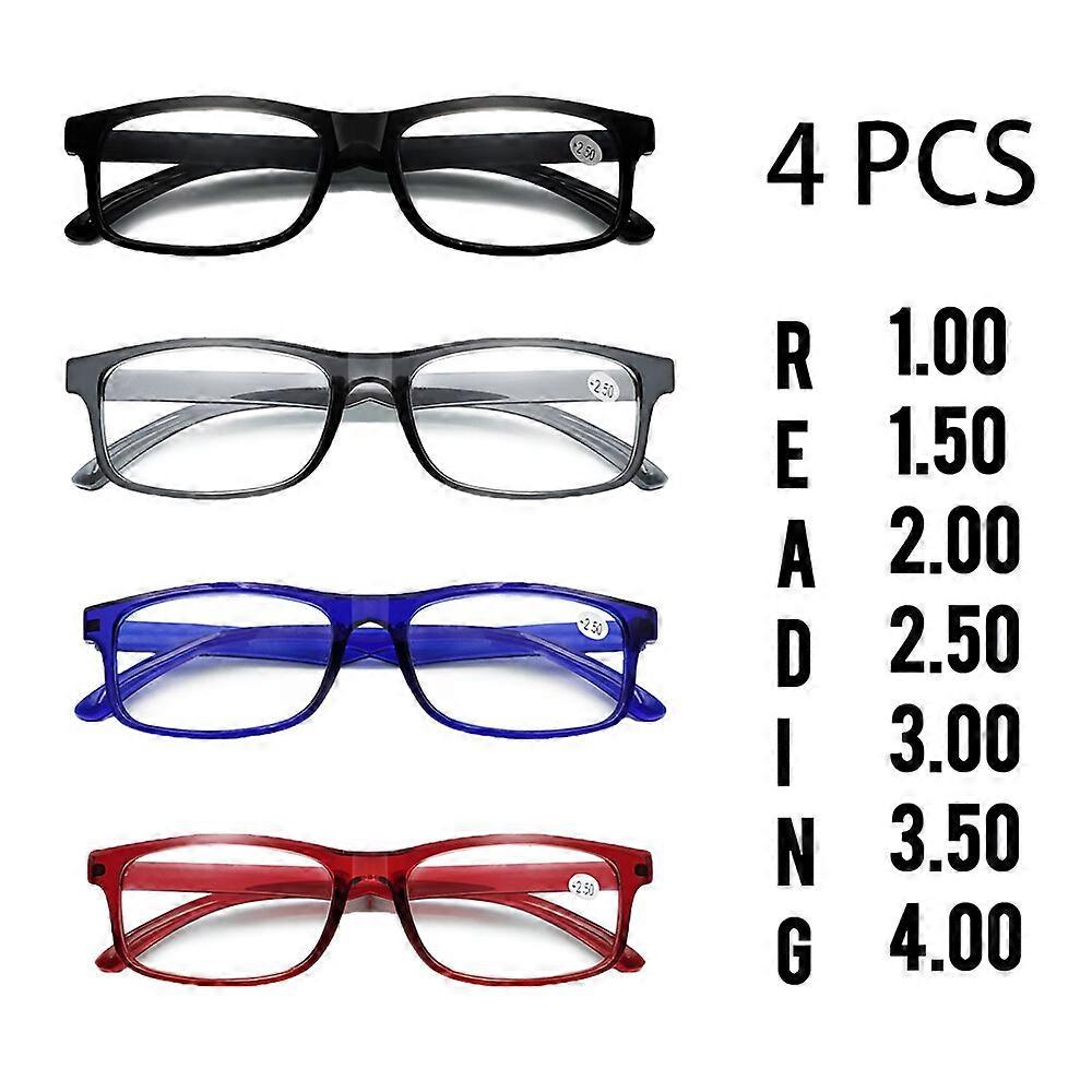 4Pair Anti-Blue Progressive Far And Near Dual-Use Reading Glasses High Hardness