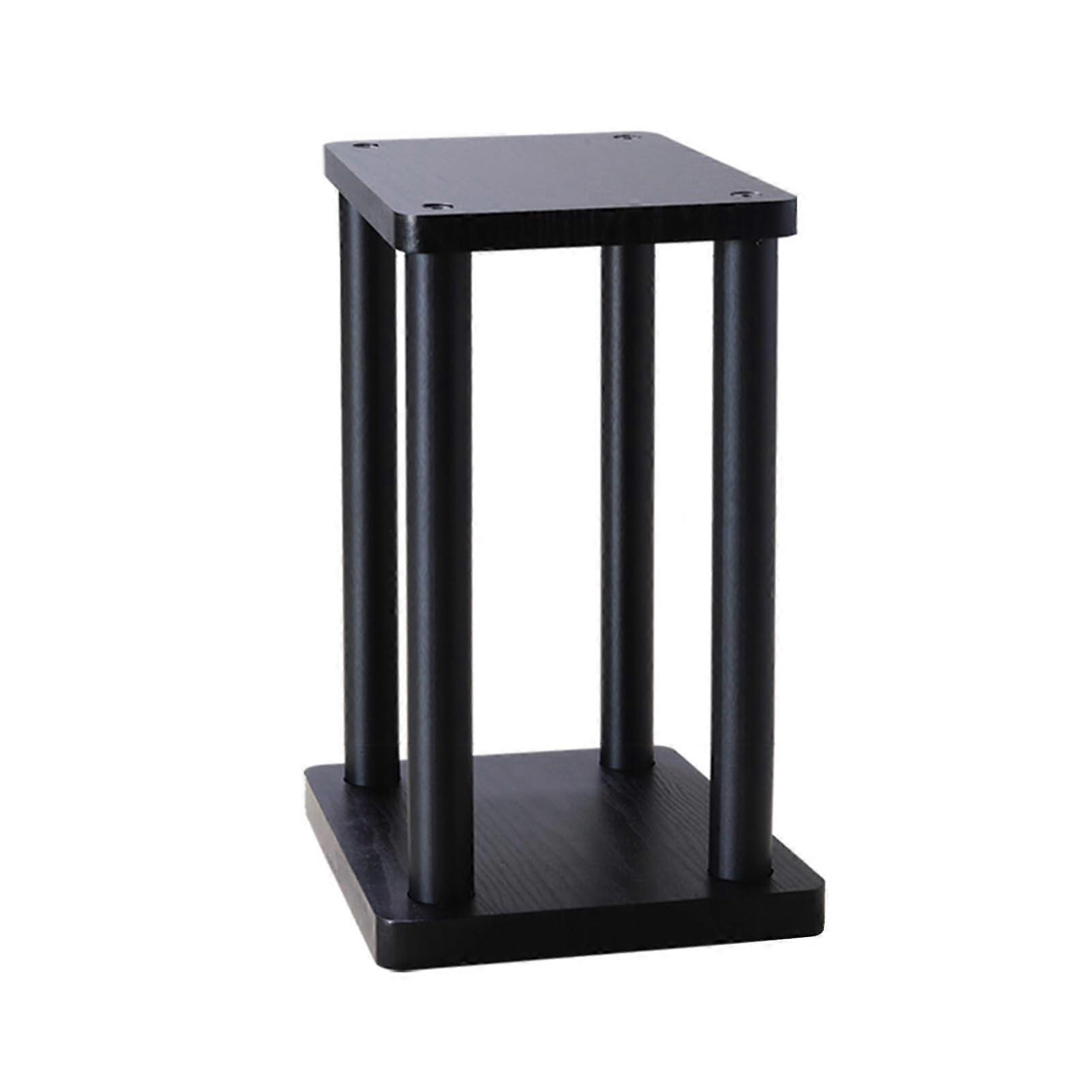 Floor Speaker Stands Studio Monitor Stand Metal Columns Wooden Pallets 26X20X60CM Black Vibration Reduction