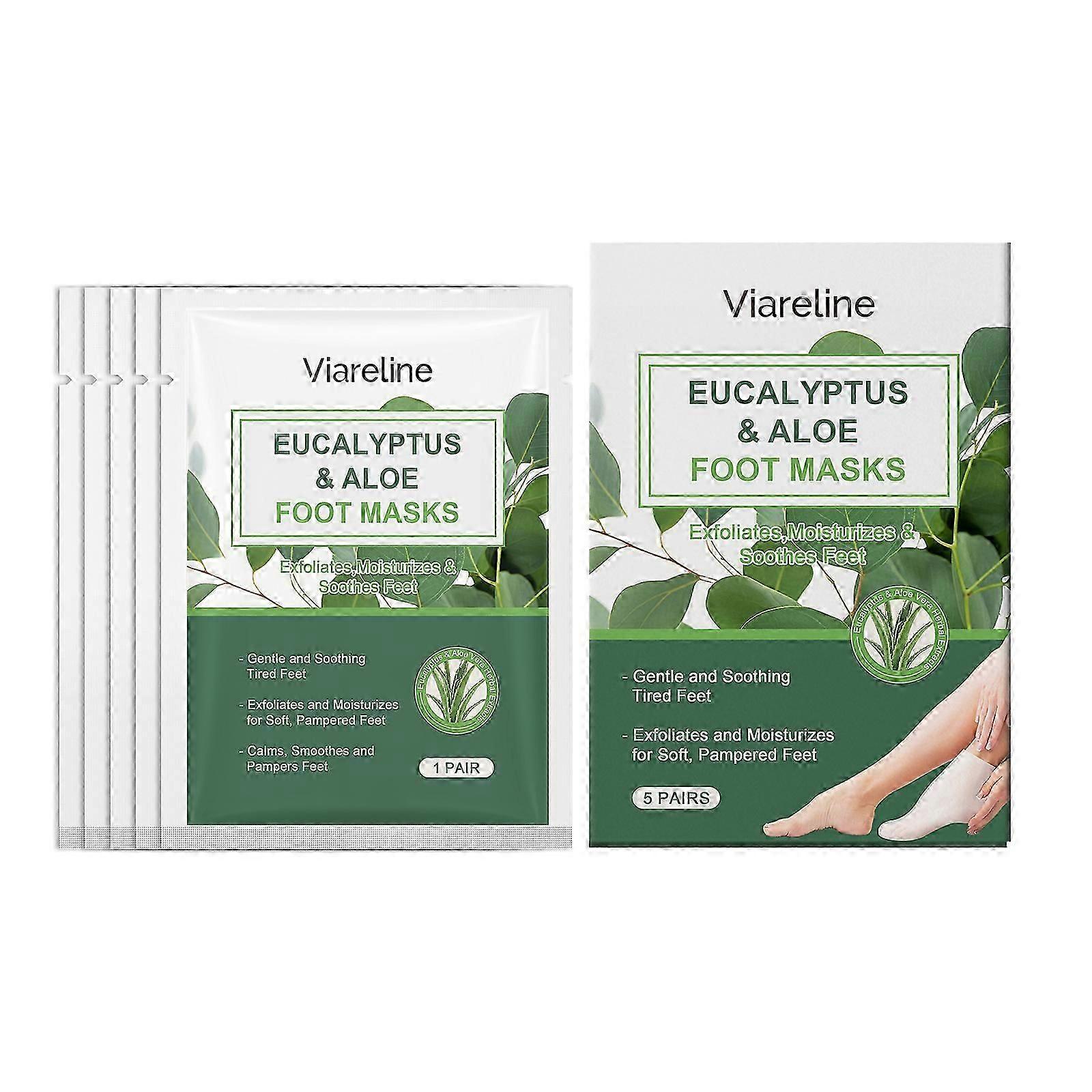 Revitalize & Moisturize Feet with Aloe Vera Exfoliating Mask  5 Pack