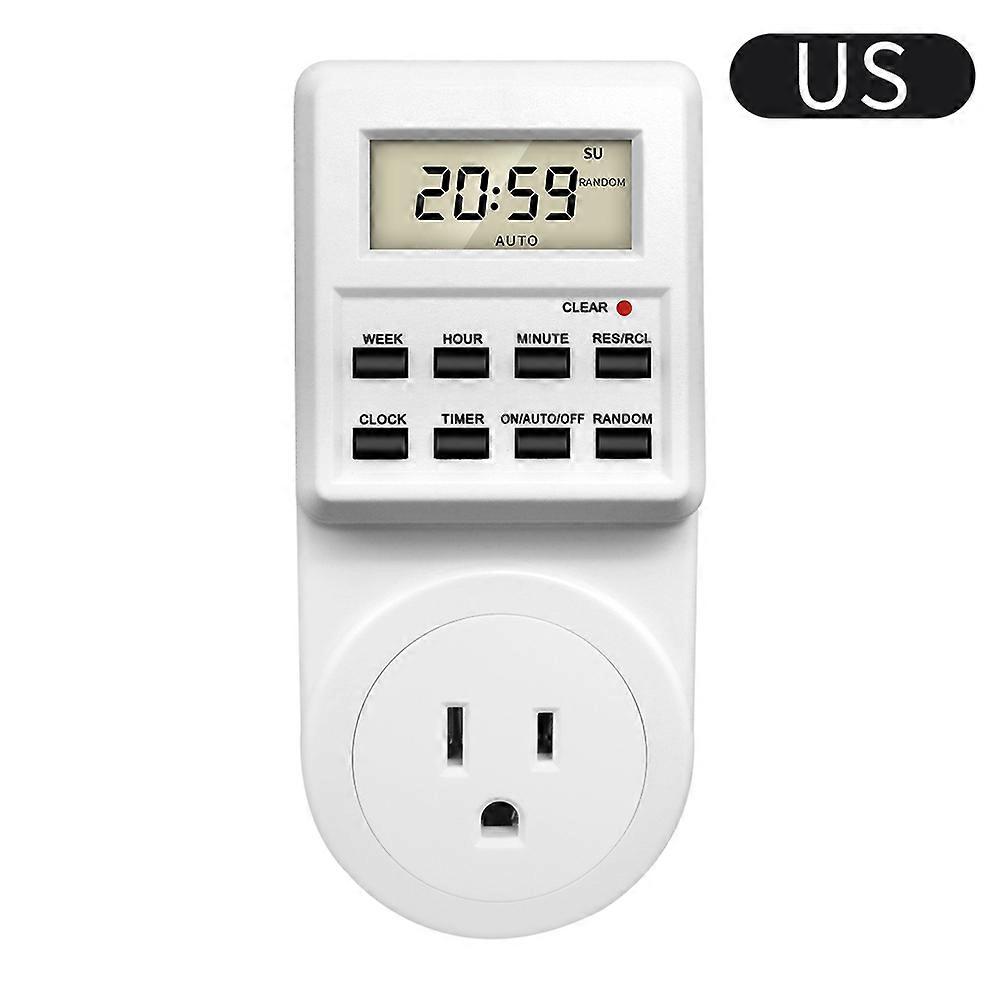 Electronic Digital Timer Switch Socket 24 Hour Cyclic Kitchen Timer Outlet Programmable Timing Socket EU UK AU com BR FR IT Plug