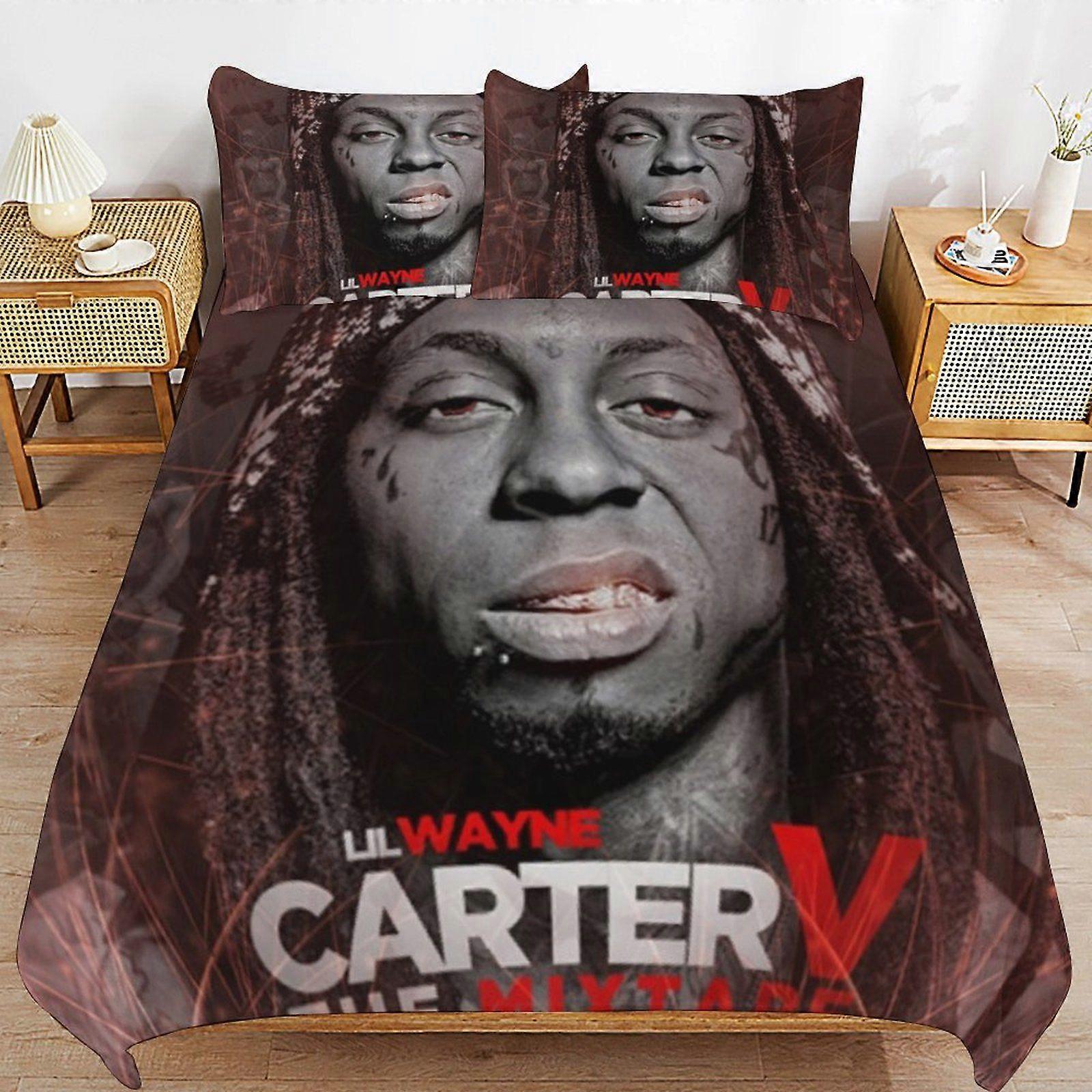 Lil wayne Bedding System Smooth Fabric Zipper Closure Comfortable Texture Soft Feel Duvet Cover Sets Pack
