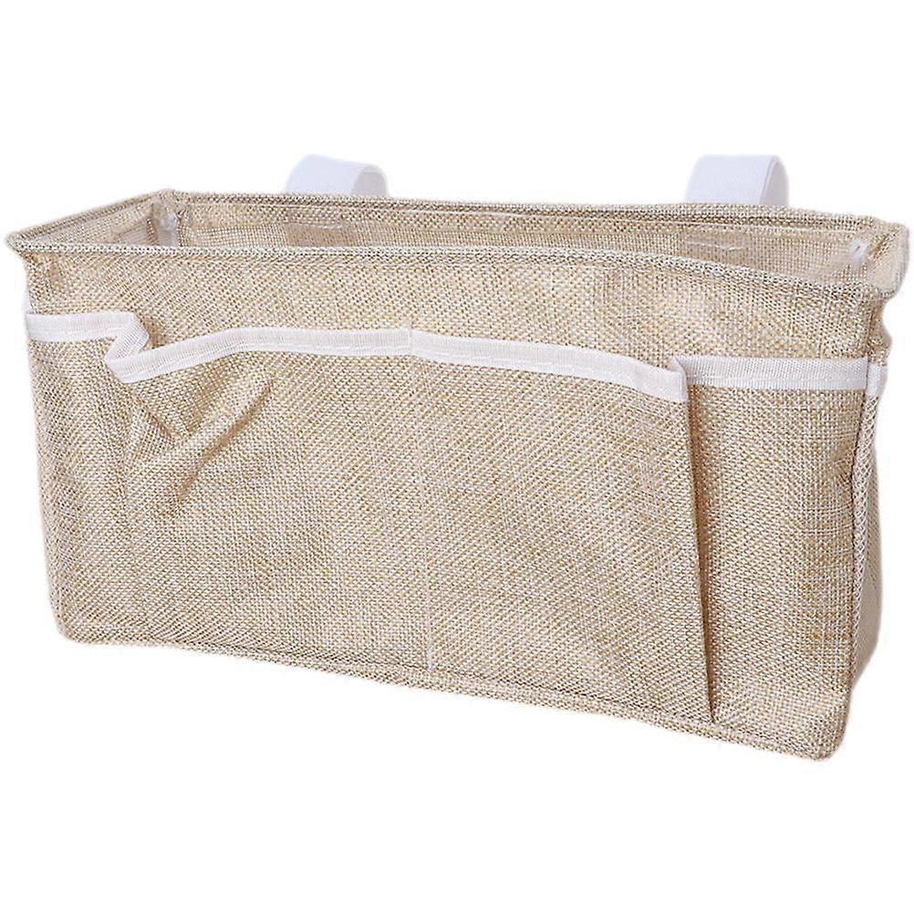 Dormitory Bedside Organizer Hanging Bag for Storage 4Pcs Beige