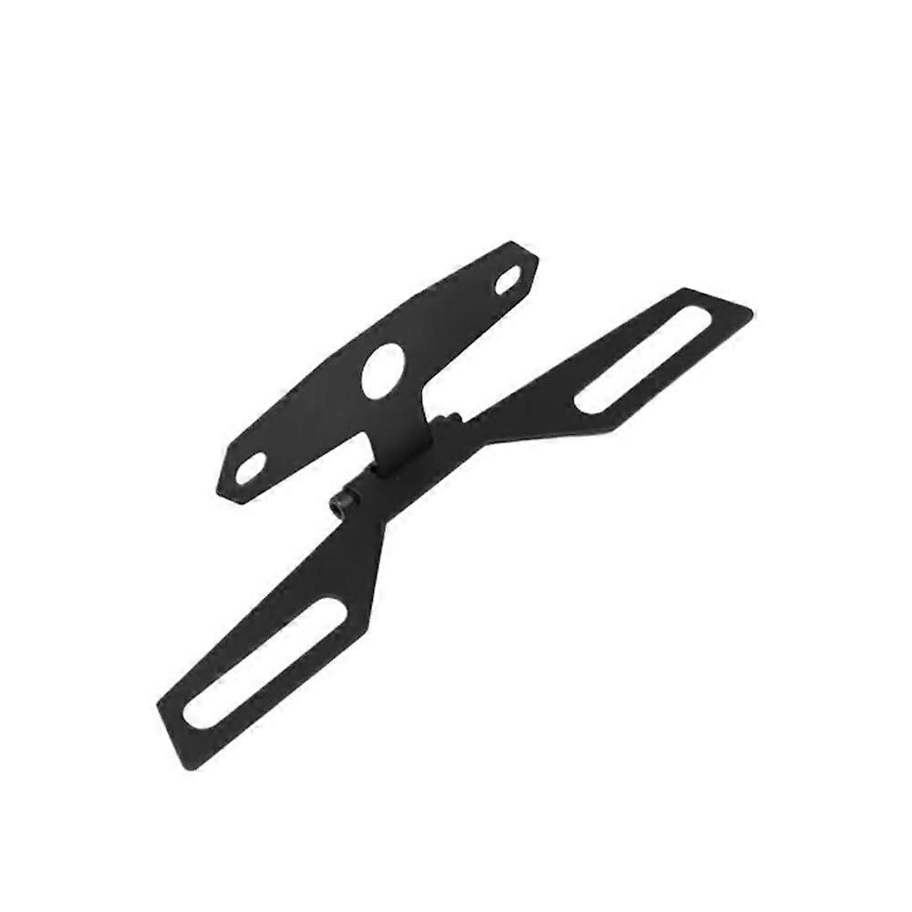 Universal Motorcycle License Plate Holder with Taillight, Adjustable Folding Metal Mount Frame