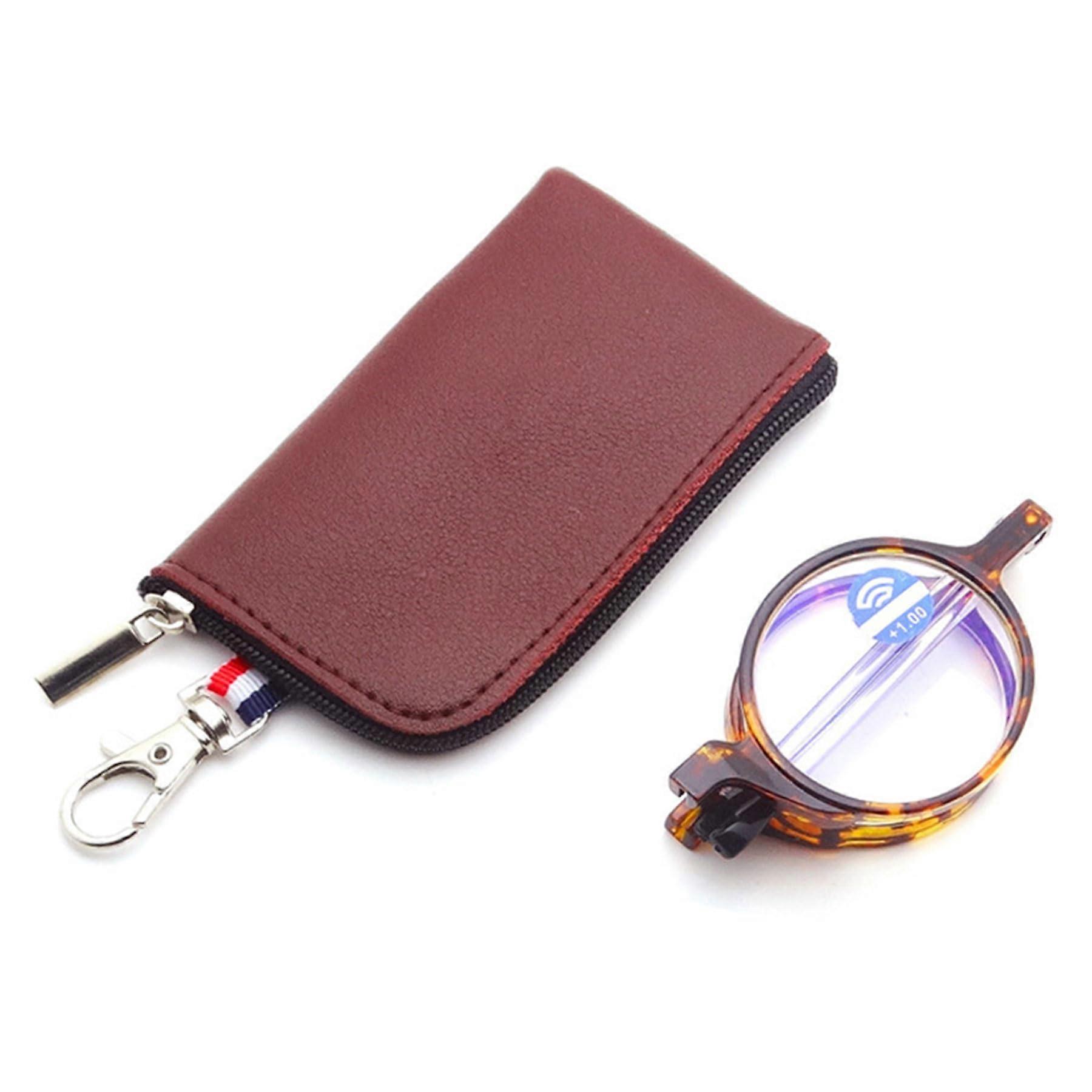 Blue Light Blocking Folding Reading Glasses Round Tortoiseshell UV400 with Case 1.5x