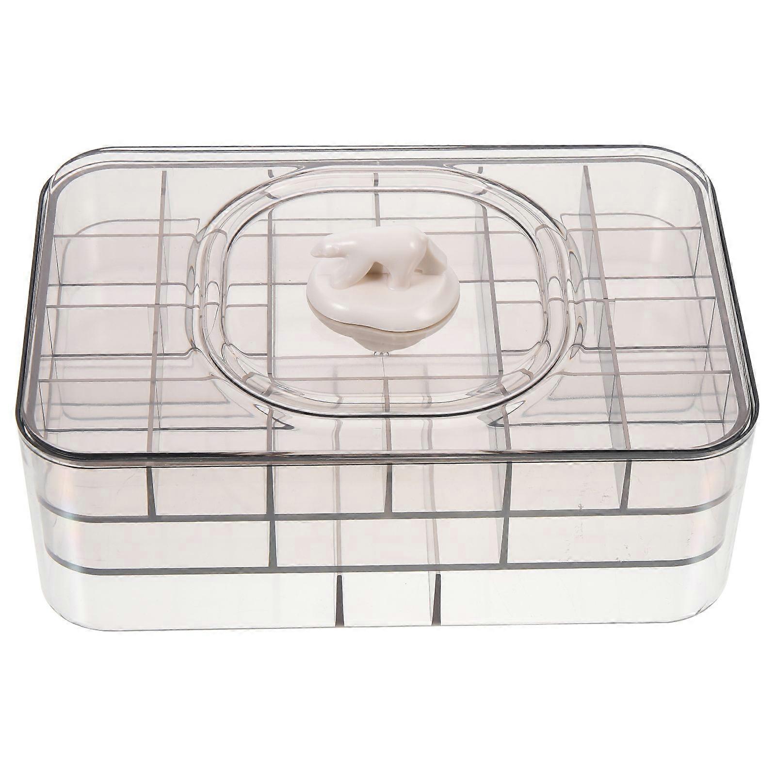 Compartment Jewelry Box Plastic Ring Storage Box for Home Use Multi-Slots