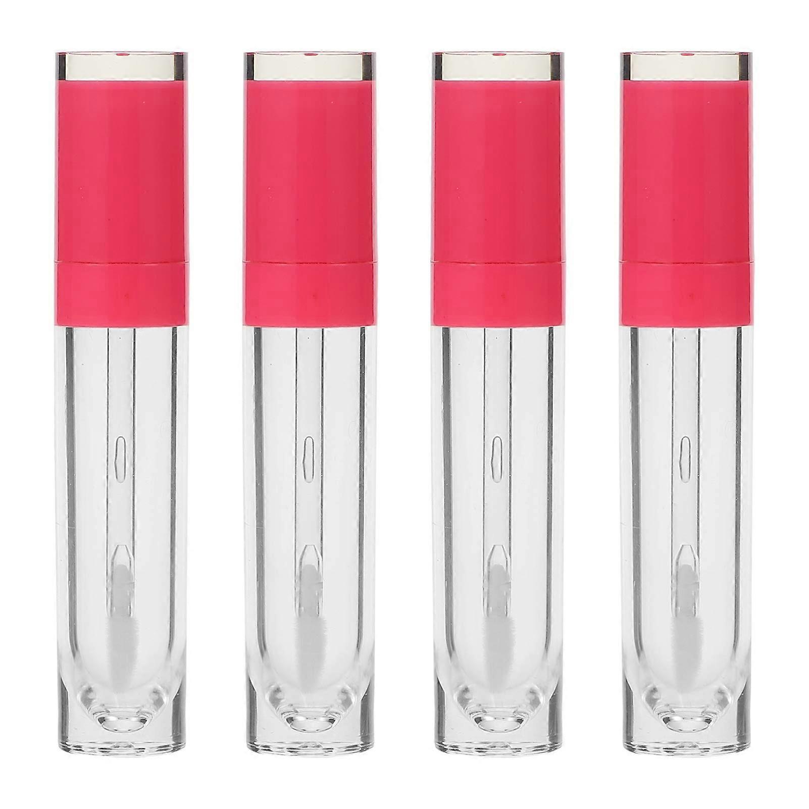 Lip Gloss Tubes 8ml Refillable Empty Lip Balm Containers Leakproof Travel Size Set 4pcs